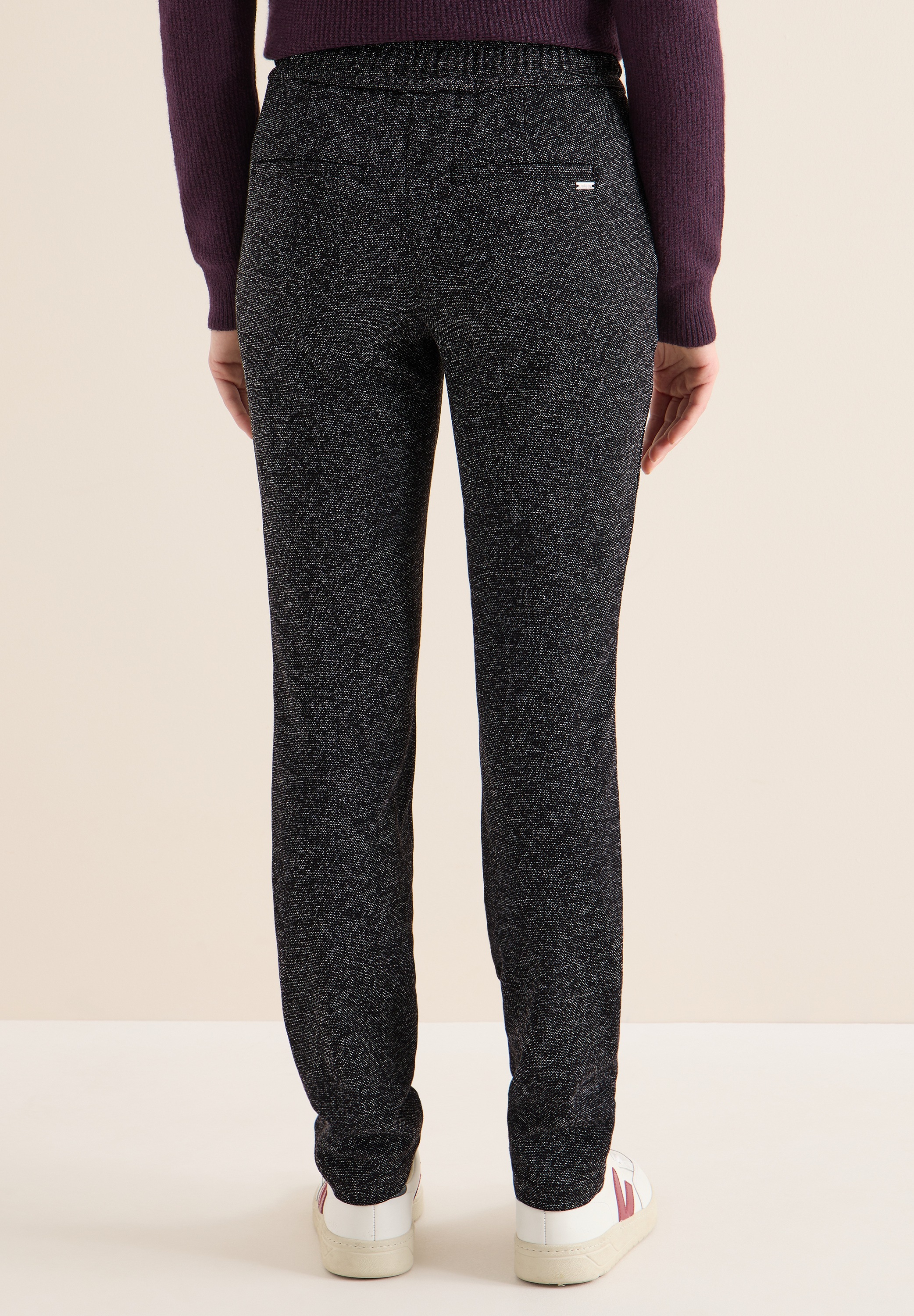 Cecil Jogger Pants  in Salt und Pepper-Optik