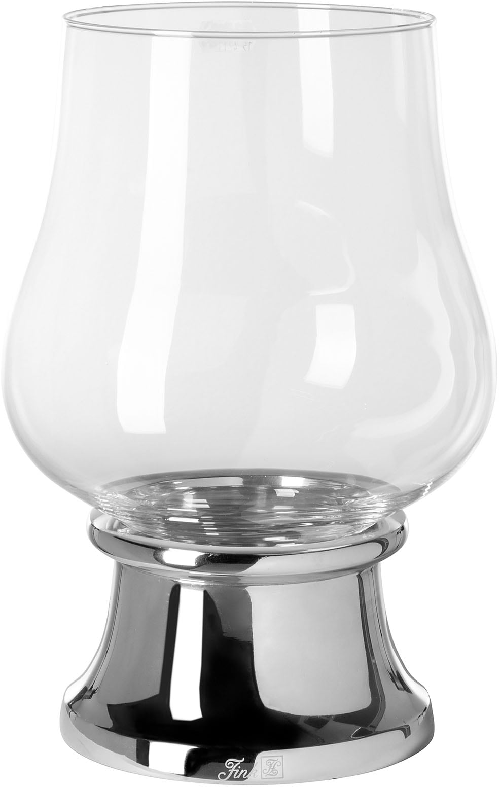 Fink Windlicht "PALINA" Kerzenhalter mit Glas, vernickelt