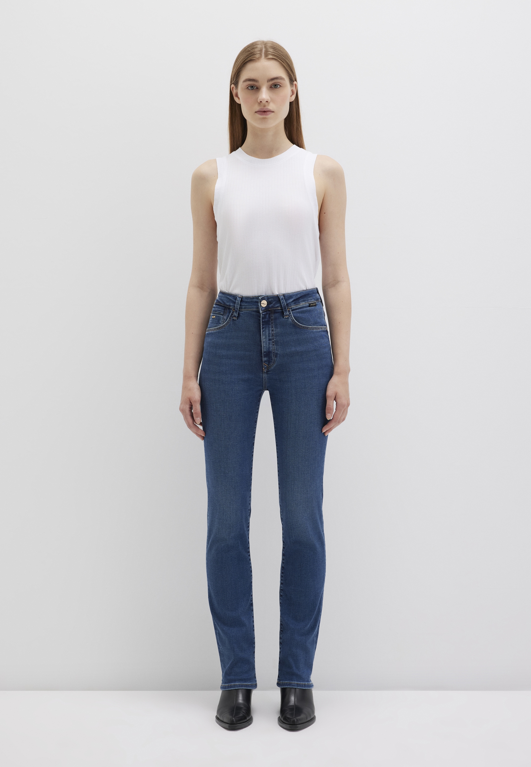Mavi Straight-Jeans »KENDRA«, gerde Form