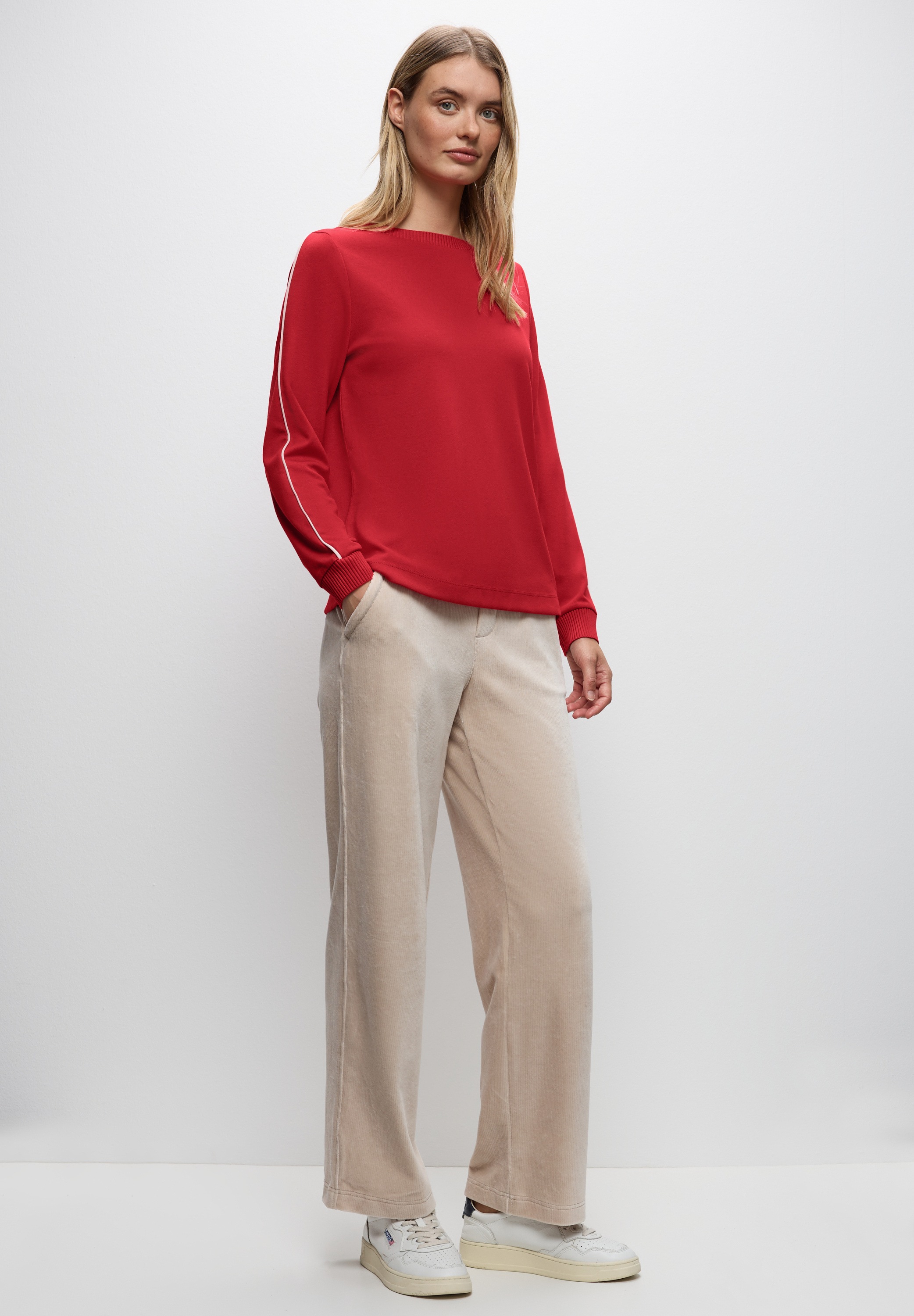 STREET ONE Langarmshirt, mit U-Boot-Ausschnitt