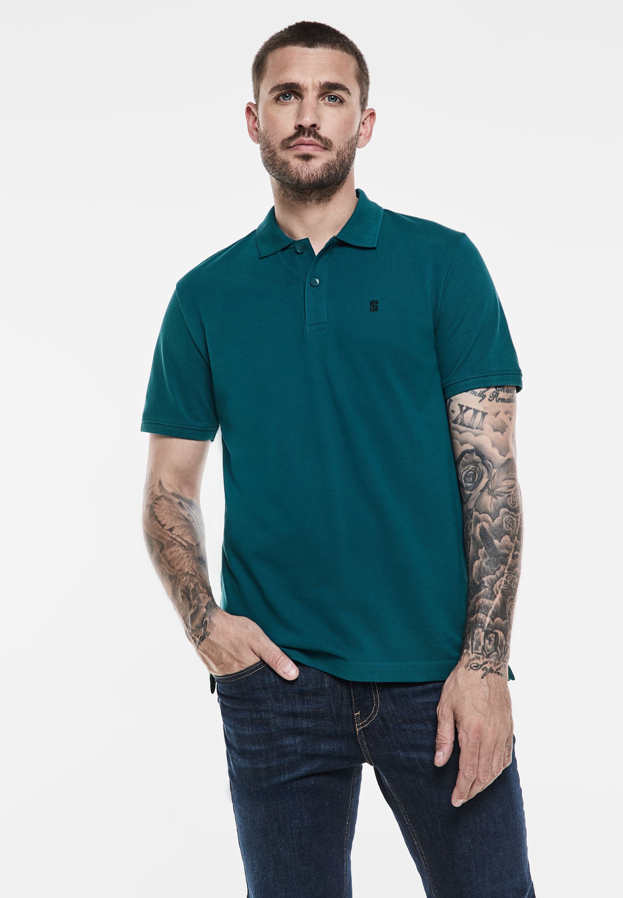 Poloshirt, in Unifarbe