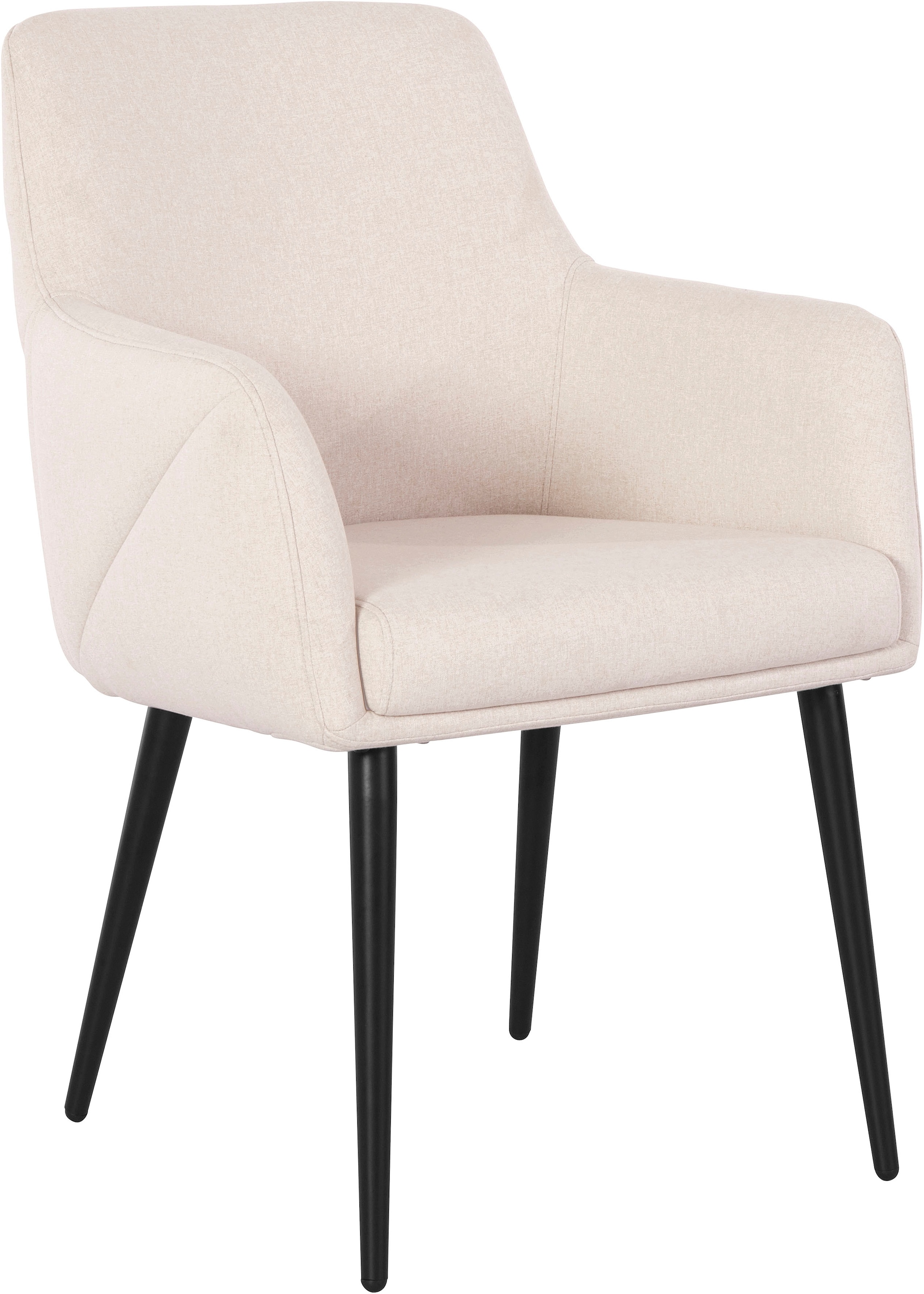 Guido Maria Kretschmer Home&Living Esszimmerstuhl »Alix«, Strukturstoff, Gestell aus Metall, pflegeleichter Strukturstoff, Sitzhöhe 49 cm