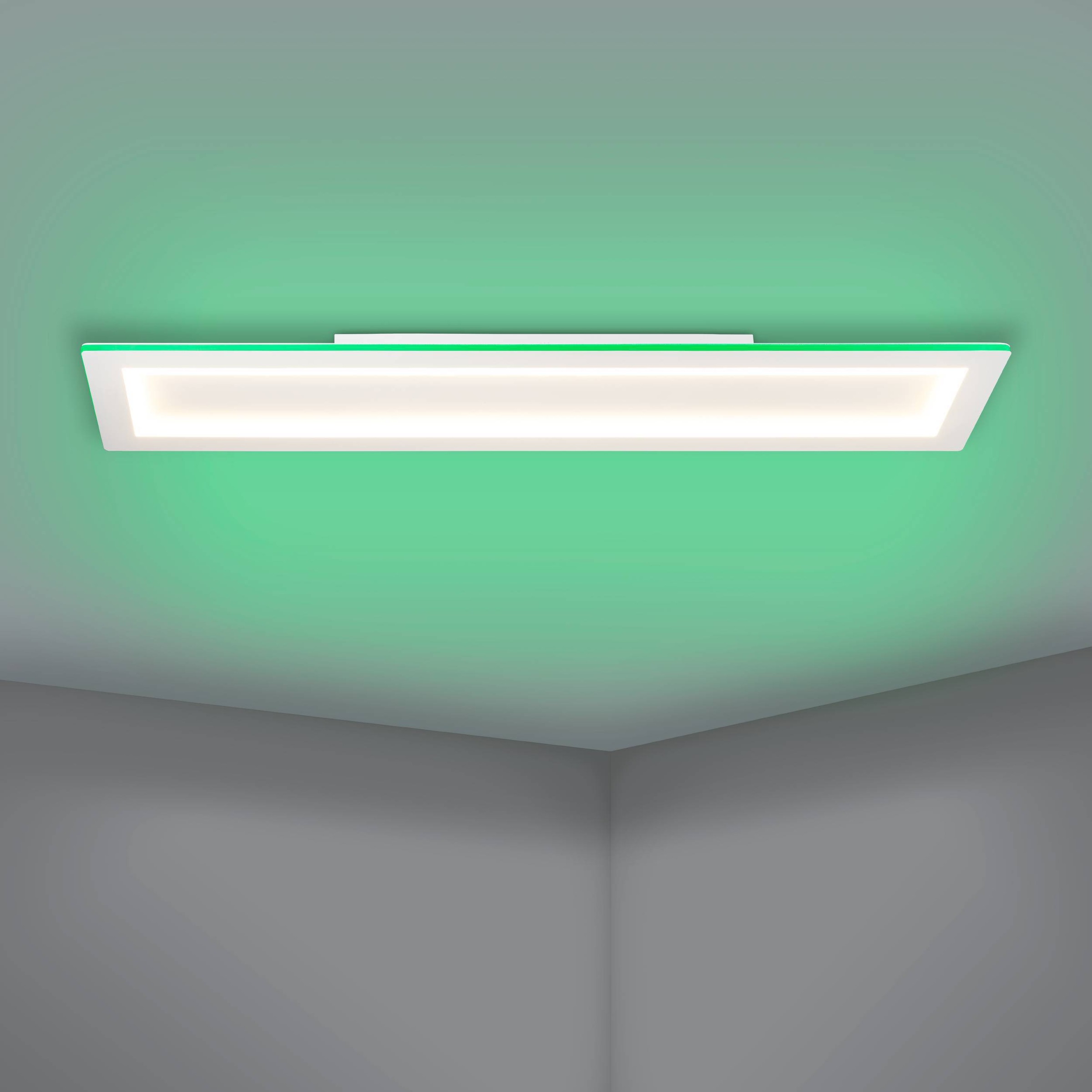 EGLO Deckenleuchte »Padrogiano-Z Deckenlampe, ZigBee 3.0, App und Sprachsteuerung, Lampe« LED-Modul 1 Stk. Kaltweiß | RGB ZigBee, App und Sprachsteuerung Alexa, RGB, dimmbare Lampe, 120x30 cm