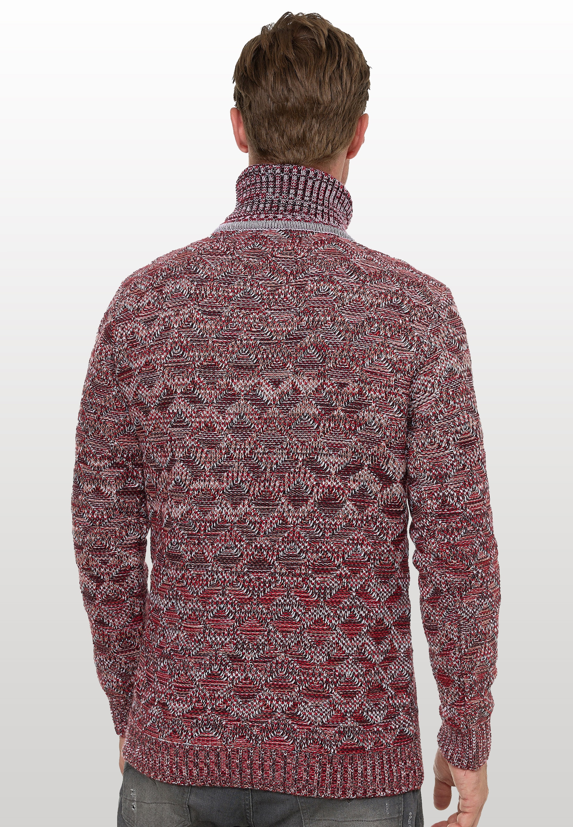 Rusty Neal Strickpullover mit angesagtem Karo-Design