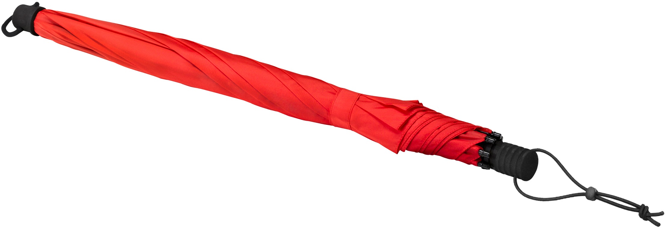 EuroSCHIRM® Stockregenschirm »Swing handsfree, rot«, verlängerbarer Schaft, handfrei tragbar