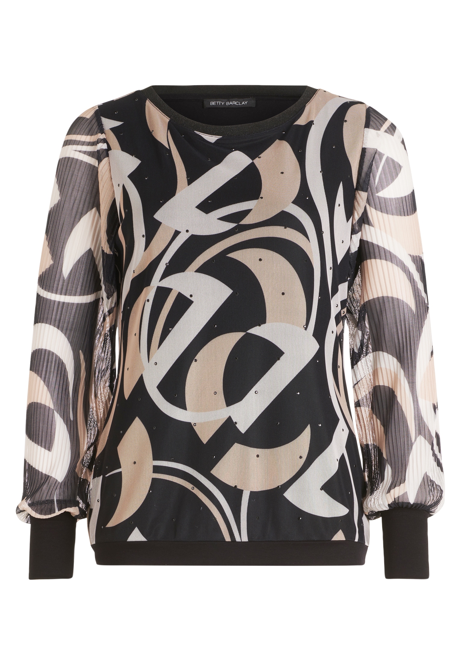Betty Barclay Kurzarmshirt »Betty Barclay Langarm-Shirt mit Plissee«, (1 tlg.), Material