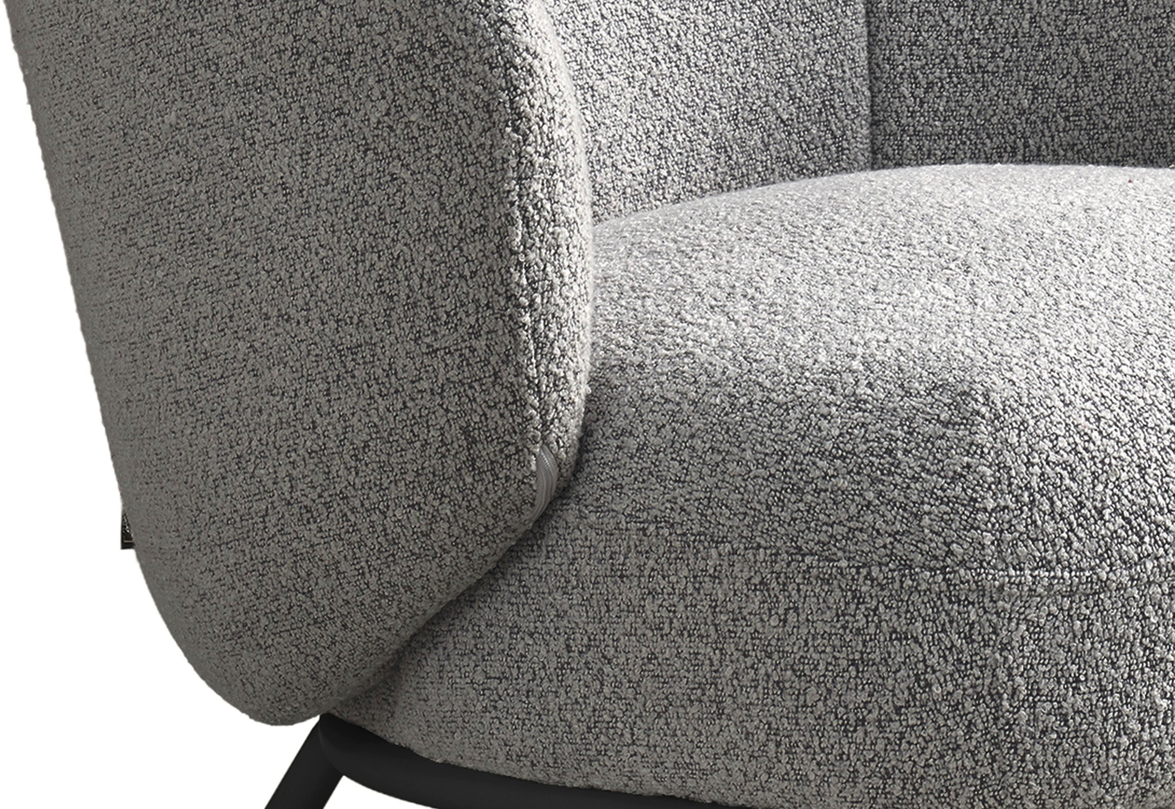 SCHÖNER WOHNEN-Kollektion Loungesessel »SELVIK« 1 Stk. tlg. mit Taschenfederkern, Bezug Bouclé, Untergestell pulverbeschichtet