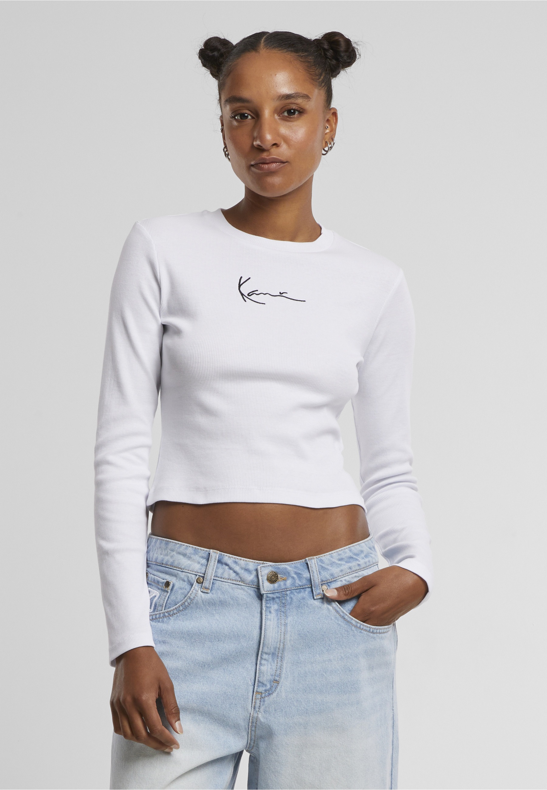 Thumbnail - Karl Kani Longsleeve "Karl Kani Karl Kani Small Signature Short Rib LS" 1 Stk.