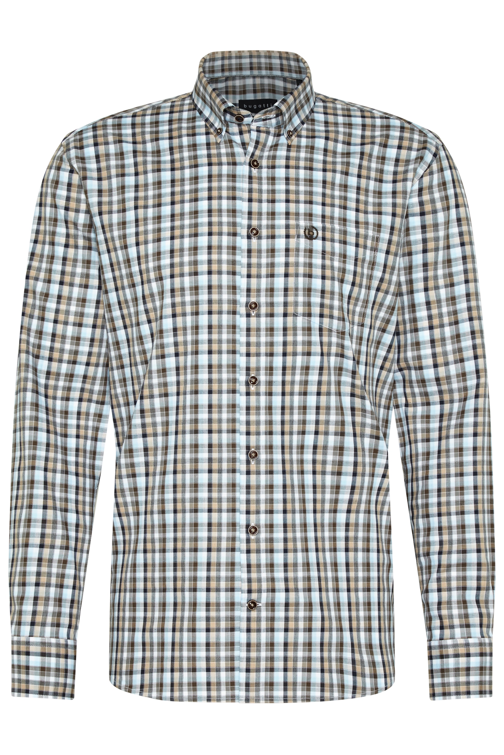 bugatti Langarmhemd »Modern Fit« mit Button-Down-Kragen