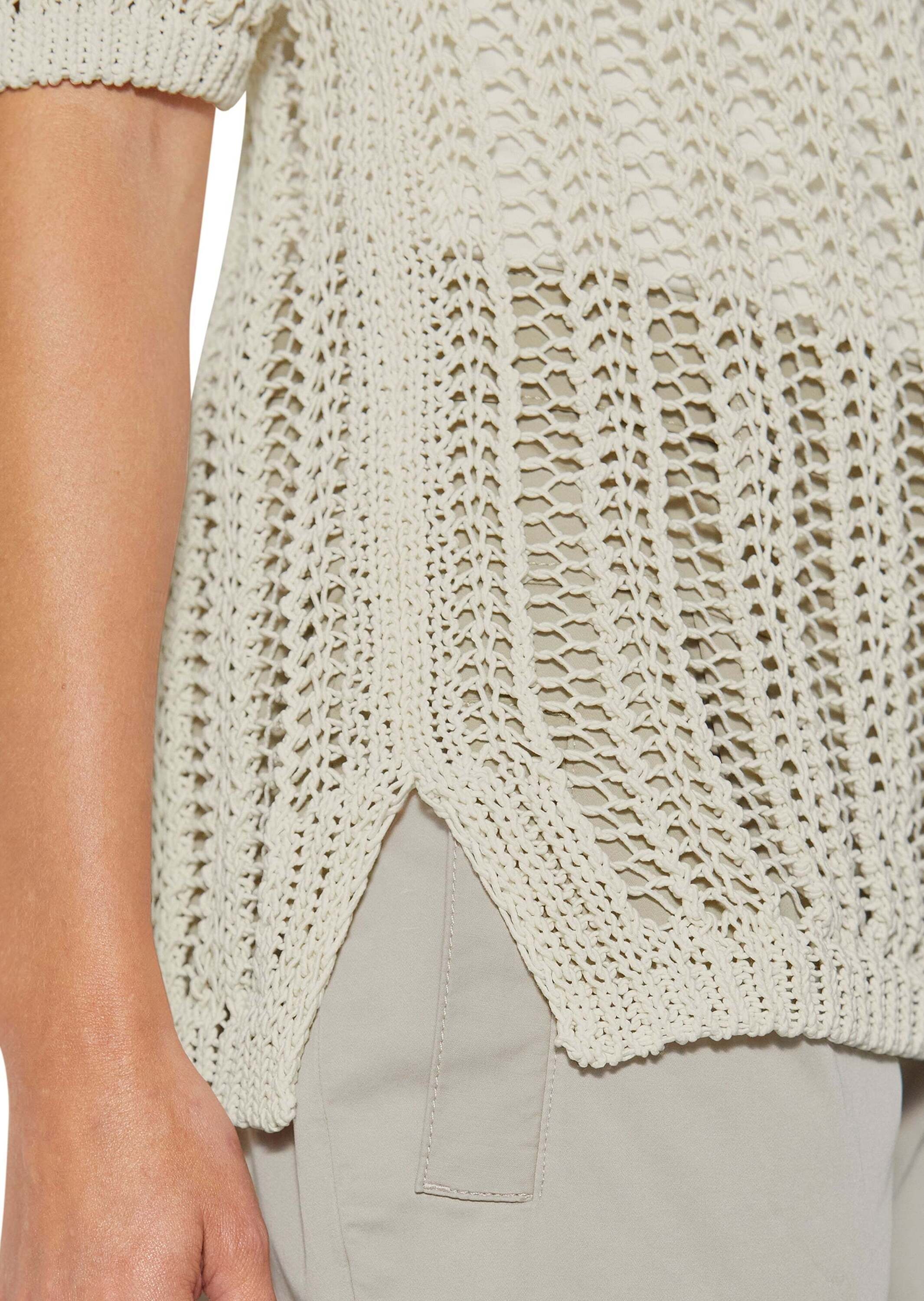 MADELEINE Longpullover »Pullover Ajourpullover aus edlem italienischem Bändchengarn«