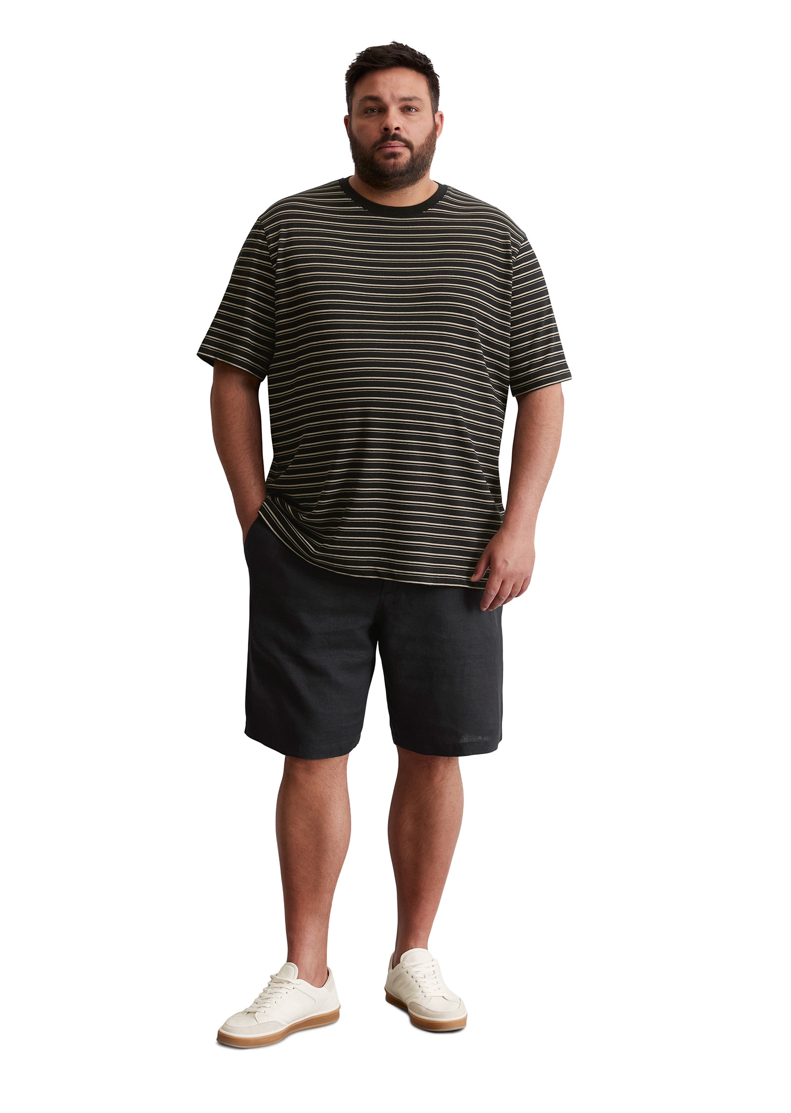 Marc O'Polo T-Shirt »aus Bio-Baumwoll-Leinen-Mix«