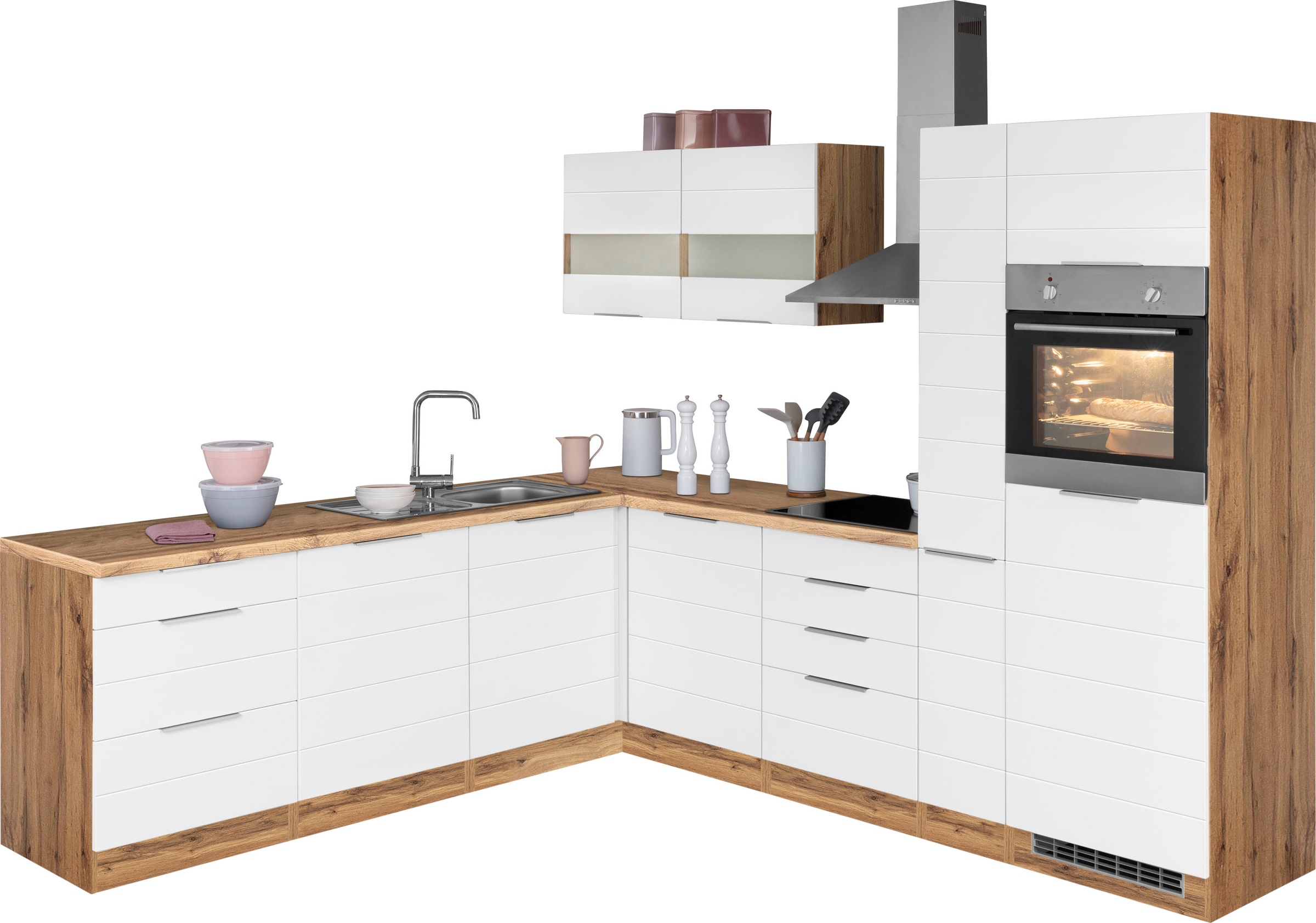 Küche »KS-Luhe«, Stellbreite 240x270 cm, wahlweise mit oder ohne E-Geräten, MDF-Fronten