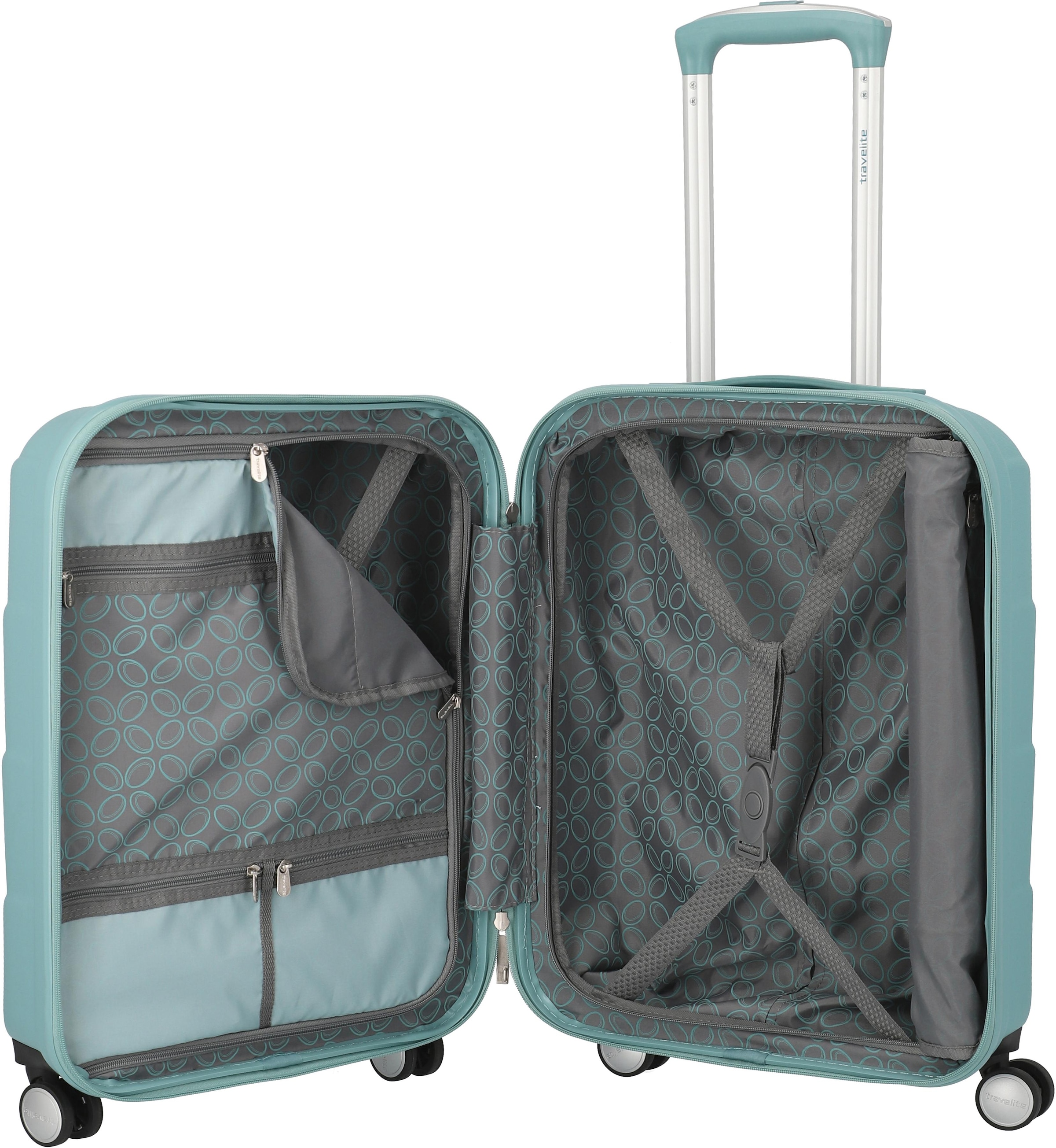 travelite Hartschalen-Trolley »Kalisto, 55 cm, aqua«, 4 Rollen