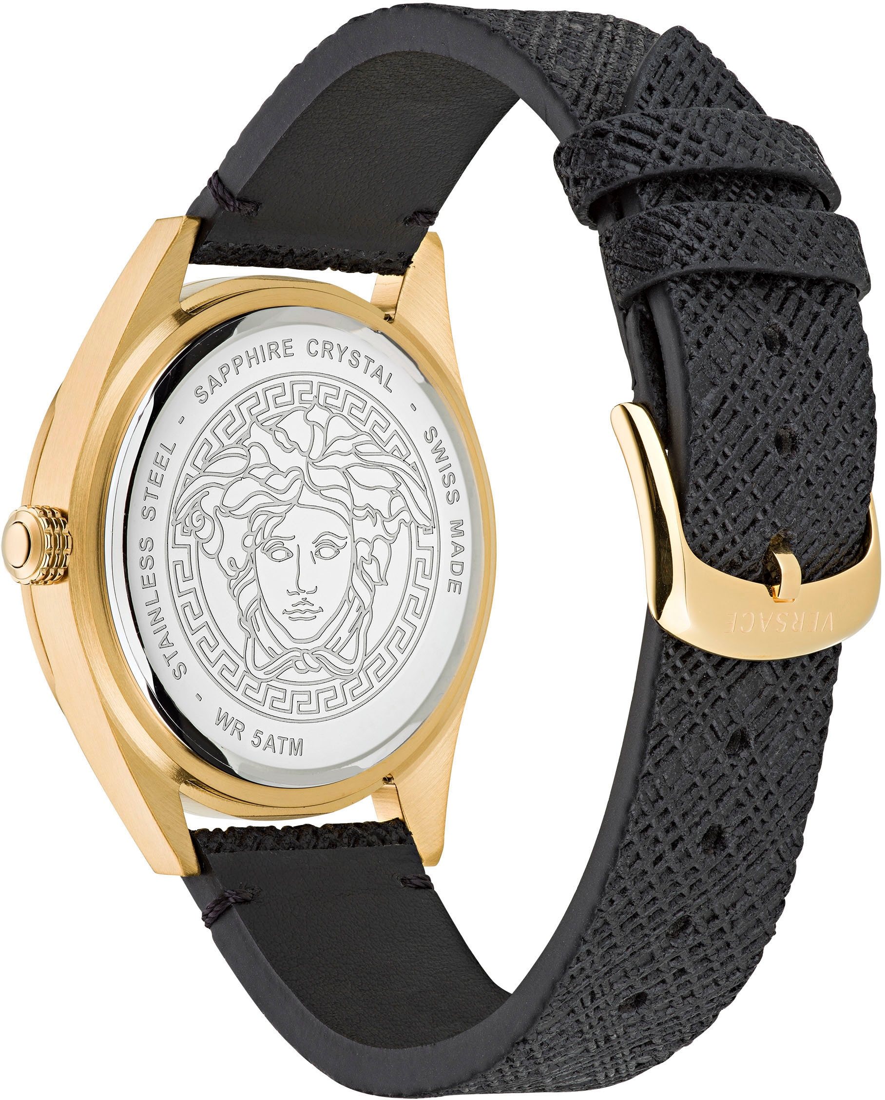 Versace Quarzuhr »V-CODE, VE6A00223«, Armbanduhr, Herrenuhr, Datum, Swiss Made, Leuchtzeiger, analog