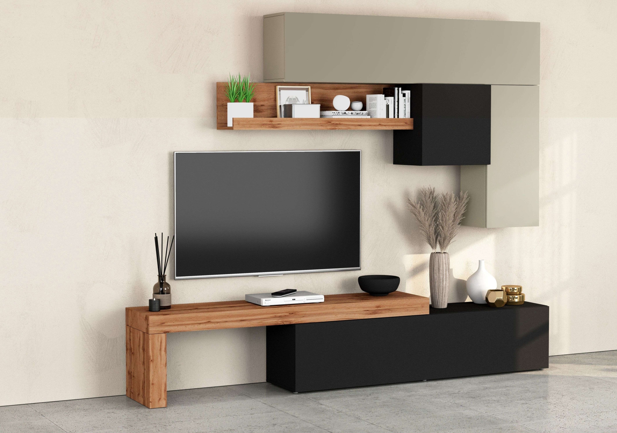 INOSIGN Wohnwand "Chronos Wohnwand, Medienwand, 5-er set", (Set, 5 St.), ca günstig online kaufen