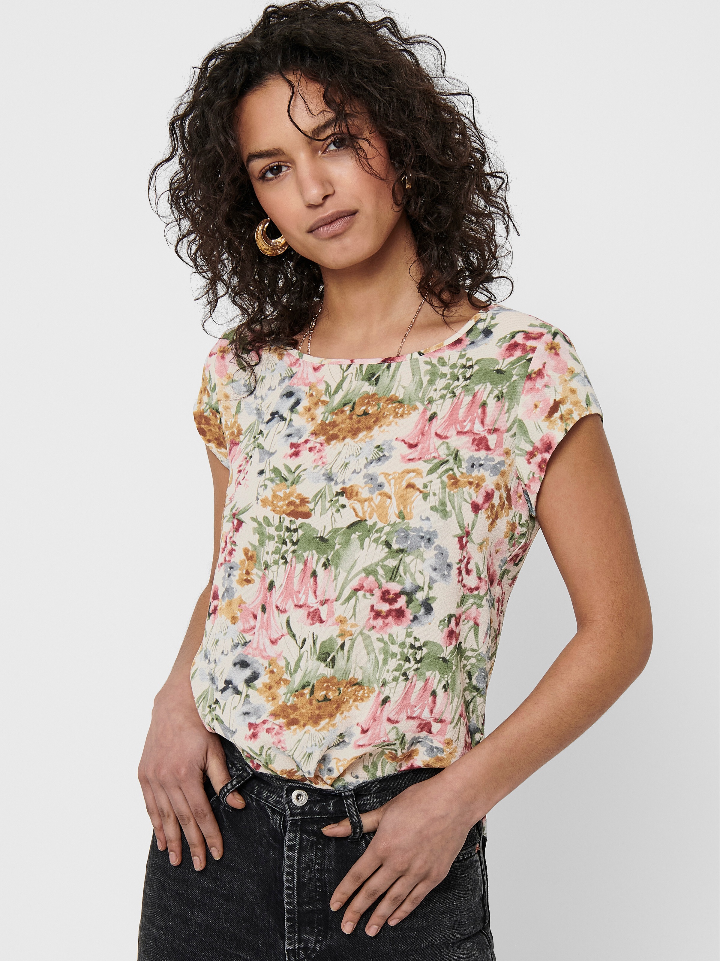 ONLY Shirtbluse "ONLVIC S/S AOP TOP NOOS PTM" mit Allover Druck günstig online kaufen