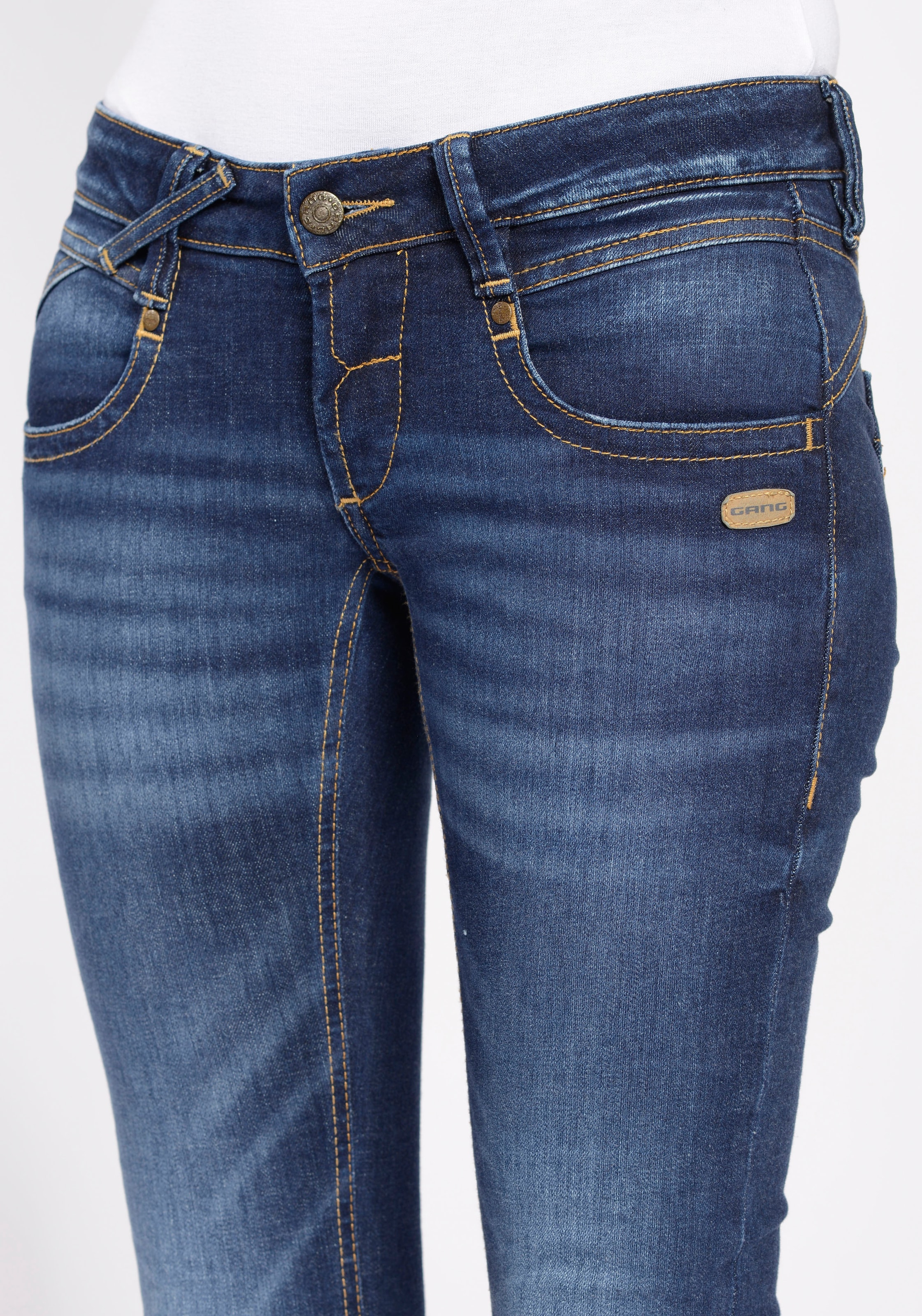 GANG Skinny-fit-Jeans »94NENA«, mit | BAUR für Leibhöhe niedriger bestellen
