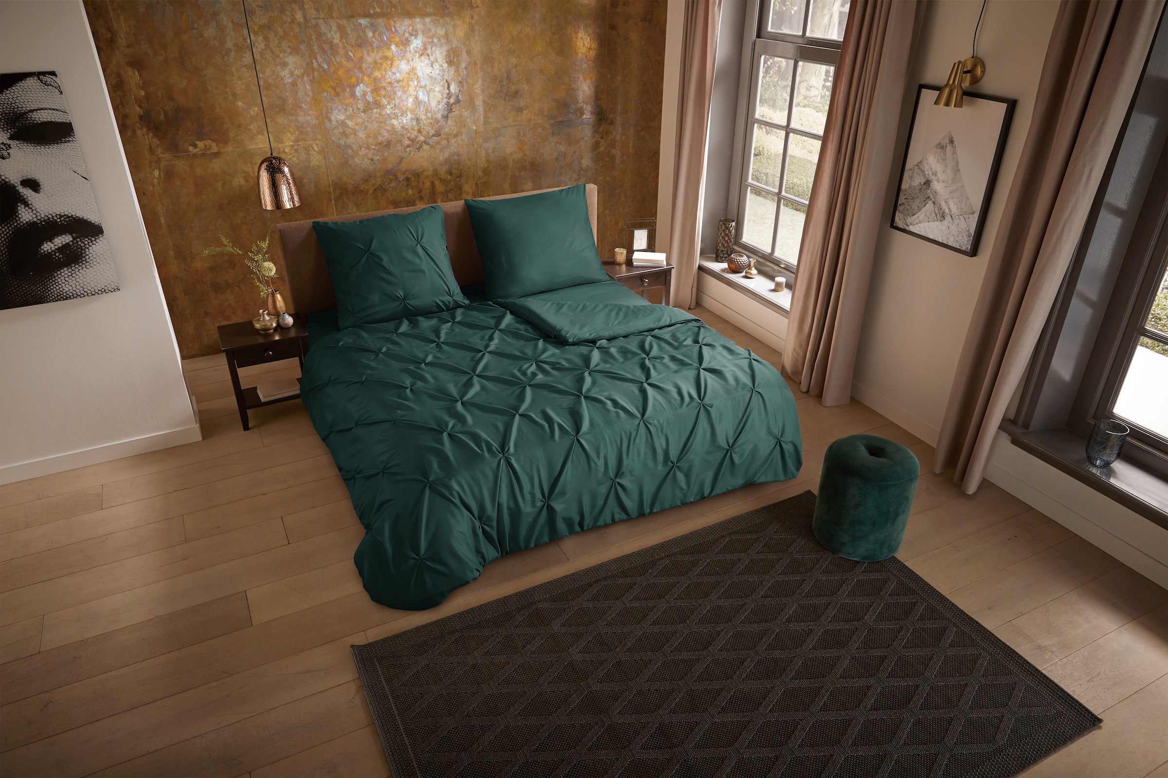 PURE luxury collection Wendebettwäsche "Elegence" 2 Stk. Mikrofaser, Uni, S günstig online kaufen