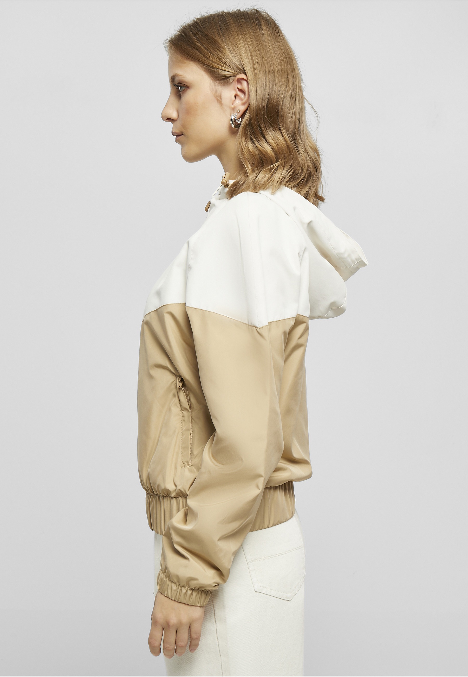 URBAN CLASSICS Anorak »Urban Classics Damen Ladies Arrow Windbreaker« 1 Stk. tlg. mit Kapuze