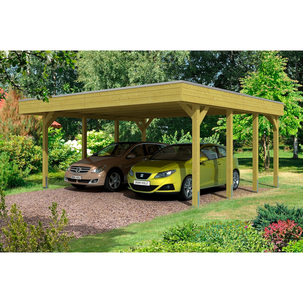 Skanholz Doppelcarport »Friesland«, Nadelholz, 514 cm, grün