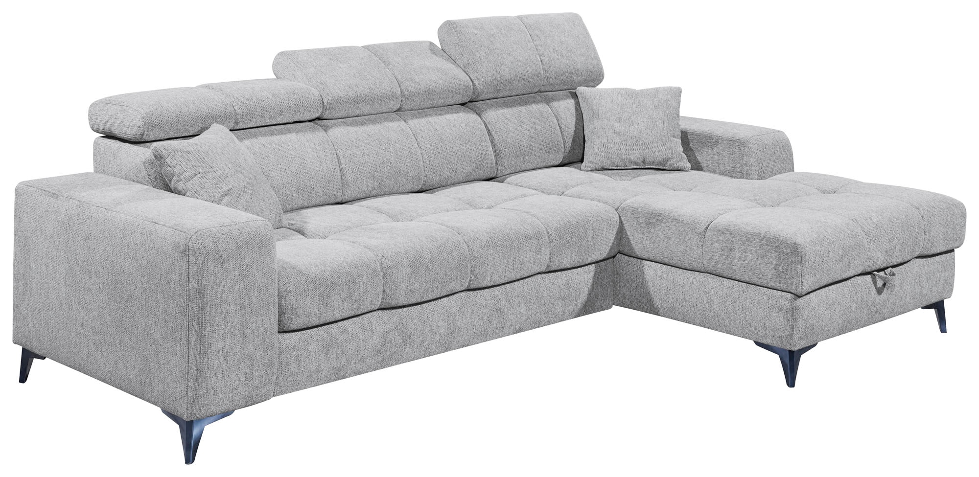 ED EXCITING DESIGN Ecksofa »Sydney L-Form«, (2 St.), frei im Raum stellbar, mit Bettkasten, inkl. Kopfteilverstellung