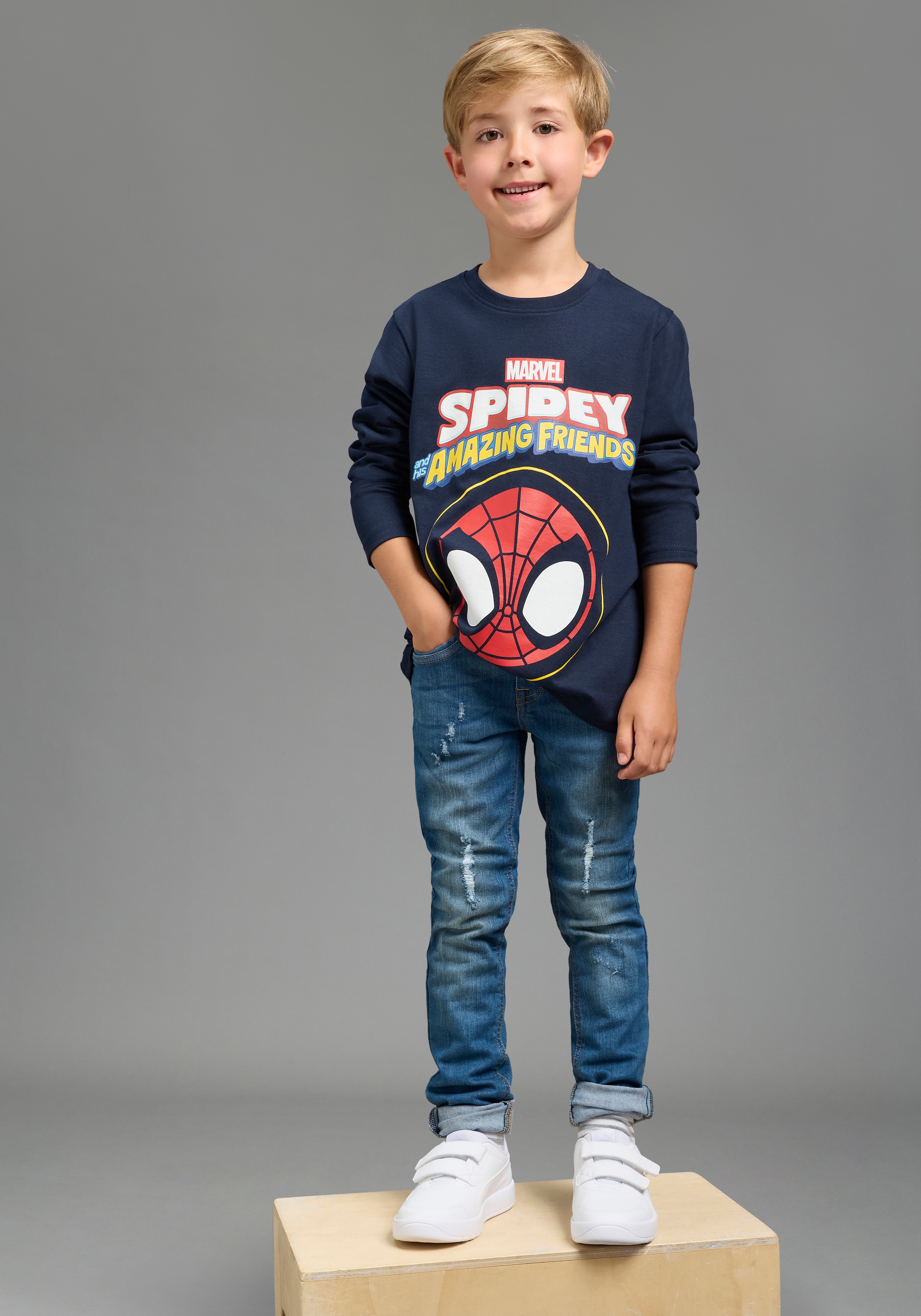 KIDSWORLD Langarmshirt »SPIDEY Shirt, Disney« Basic-Passform, Langarm, mit modischem Druck