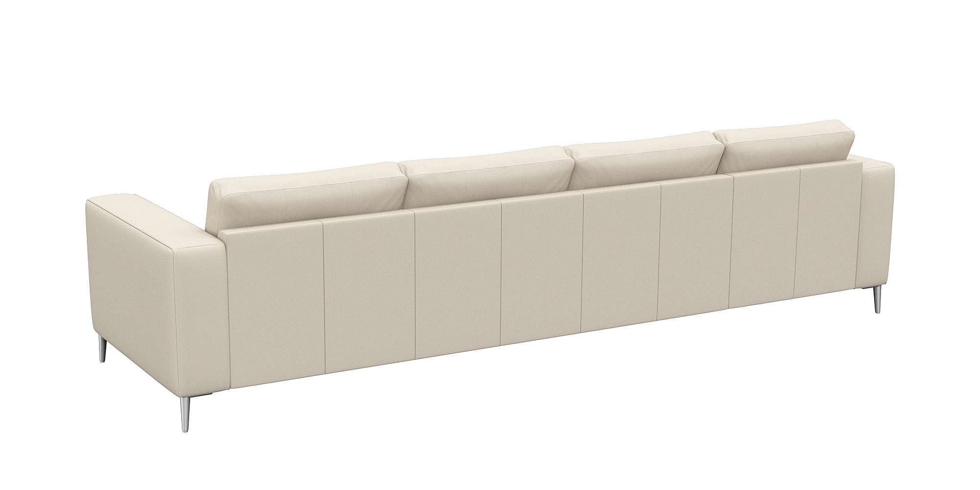 FLEXLUX Ecksofa »Fiore, super Sitzkomfort durch Kaltschaum im Sitz, L-Form«, breite Armlehnen, Füße Alu