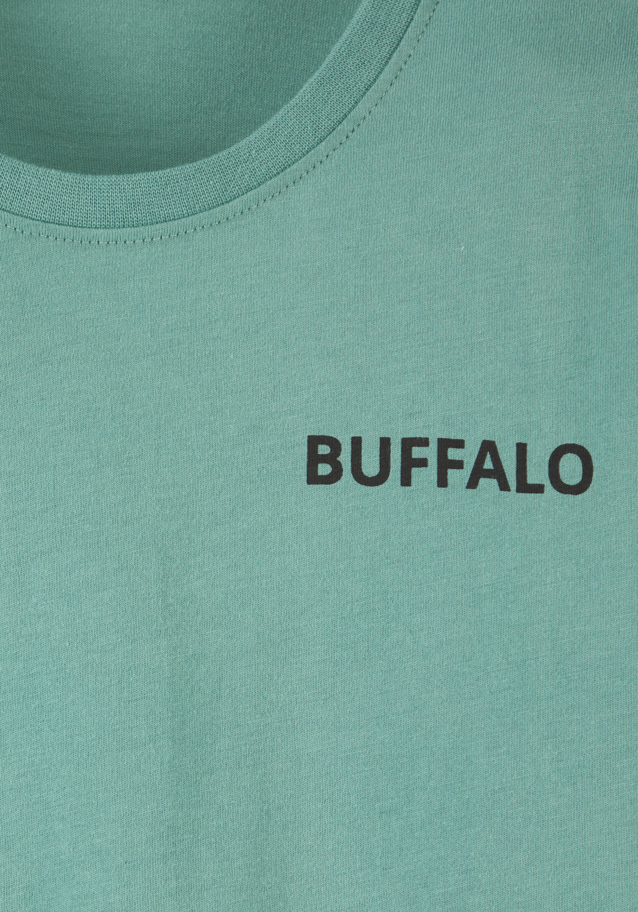 Buffalo Pyjama Packung, 2 tlg. langer Schlafanzug, unifarben und kariert, aus Baumwolle