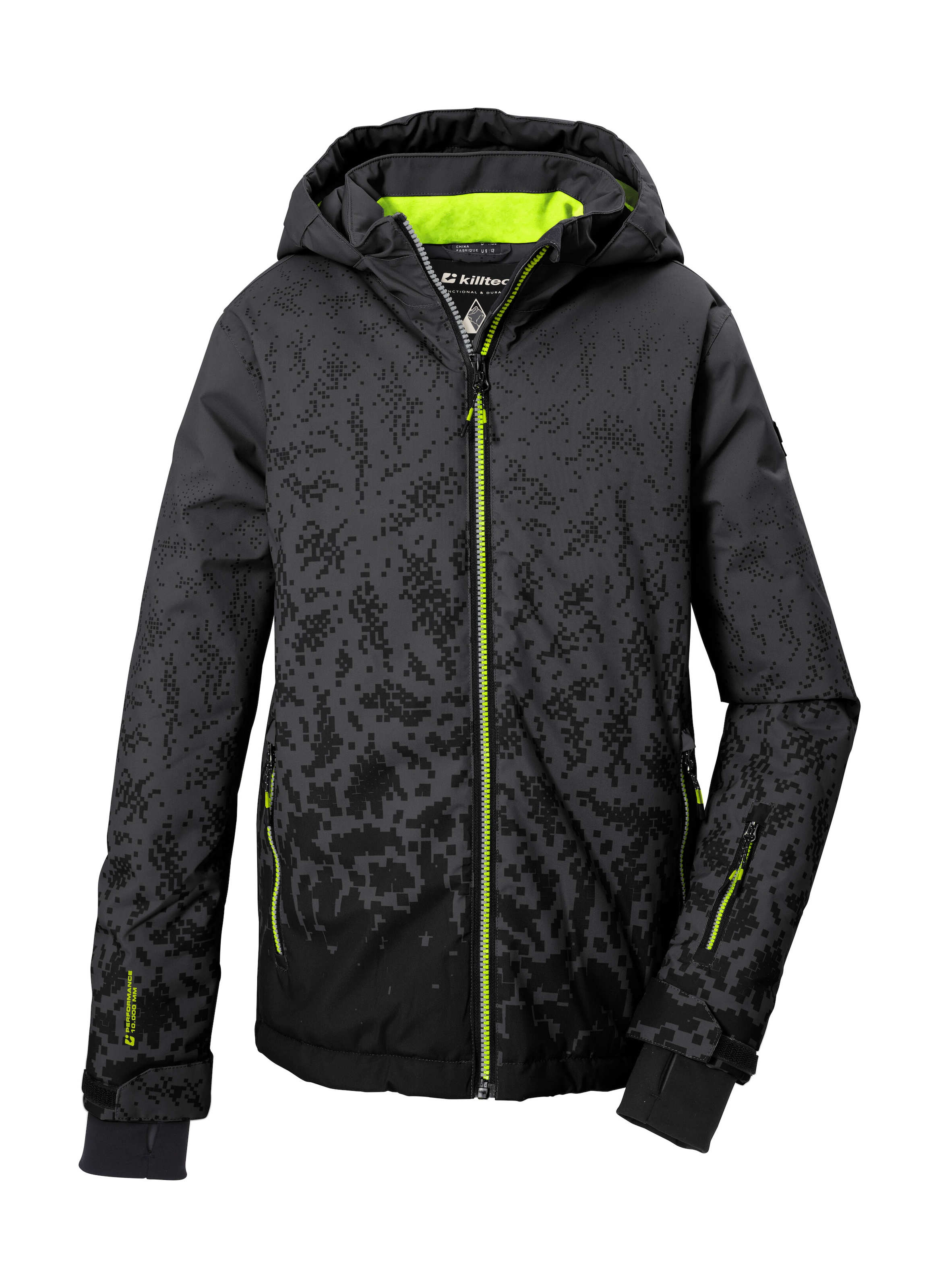 Killtec Skijacke »KSW 204 BYS SKI JCKT« Wind- und wasserdichte Ski-Jacke mit All-over-Print und Kapuze