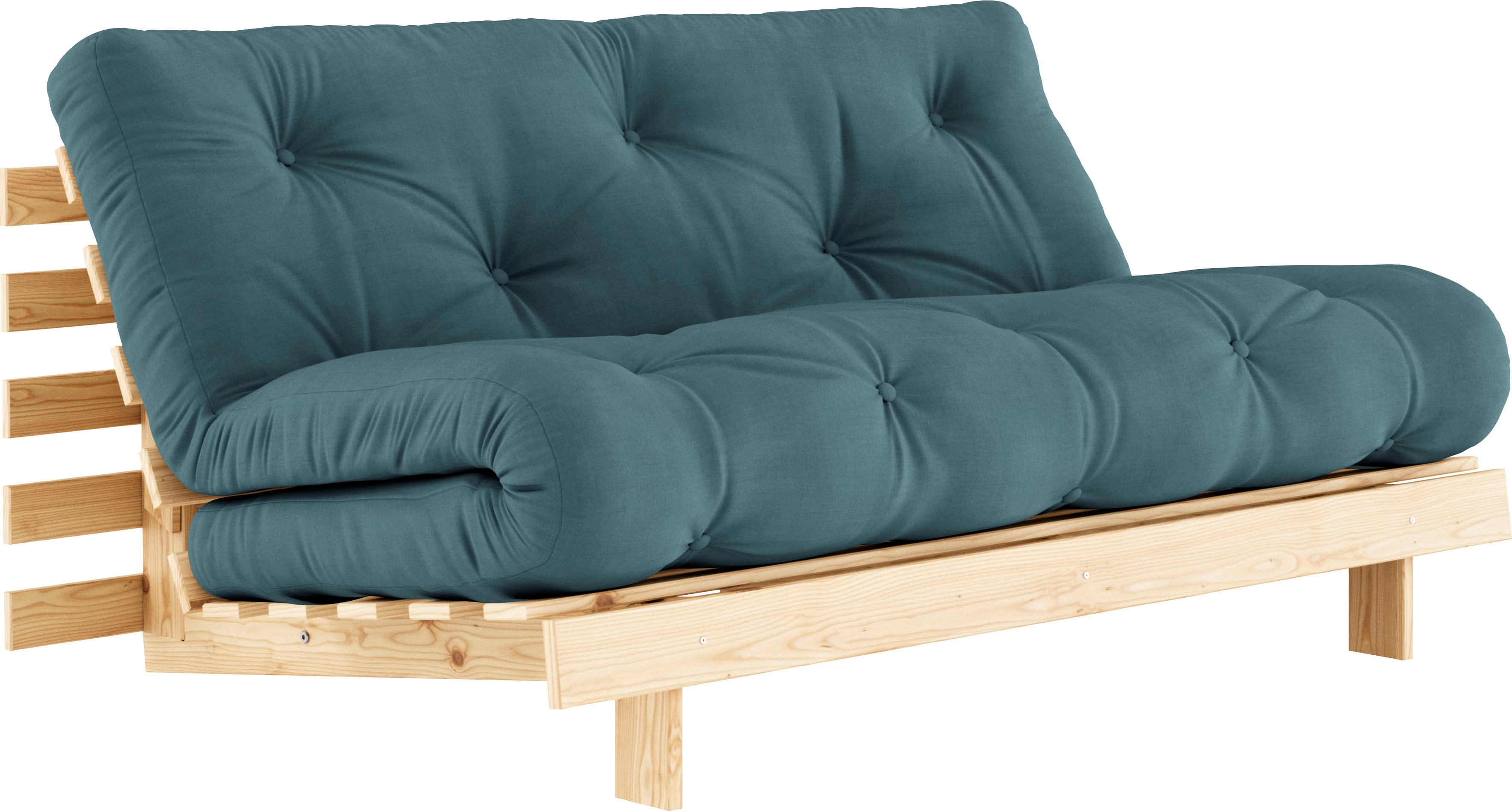 Karup Design Daybett "Roots Sofa Bed, Schlafsofa, Bettfunktion, FSC-Massivholz" Inkl. Futonmatratze, Made in Europe, langlebig, B: 140 oder 160 cm