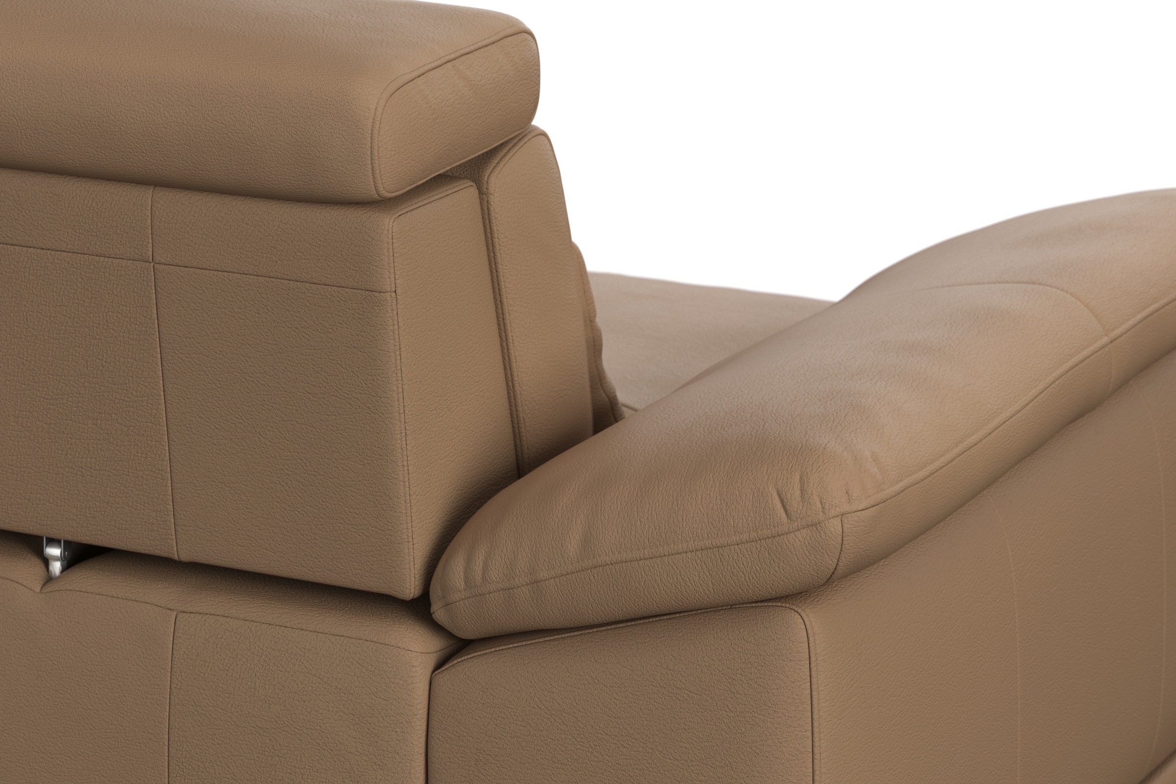 sit&more Ecksofa »Cabrio L-Form, mit Sitztiefenverstellung, Arm- und Kopfteilverstellung«, 3 Nierenkissen, Federkern, optional Bettfunktion und Stauraum