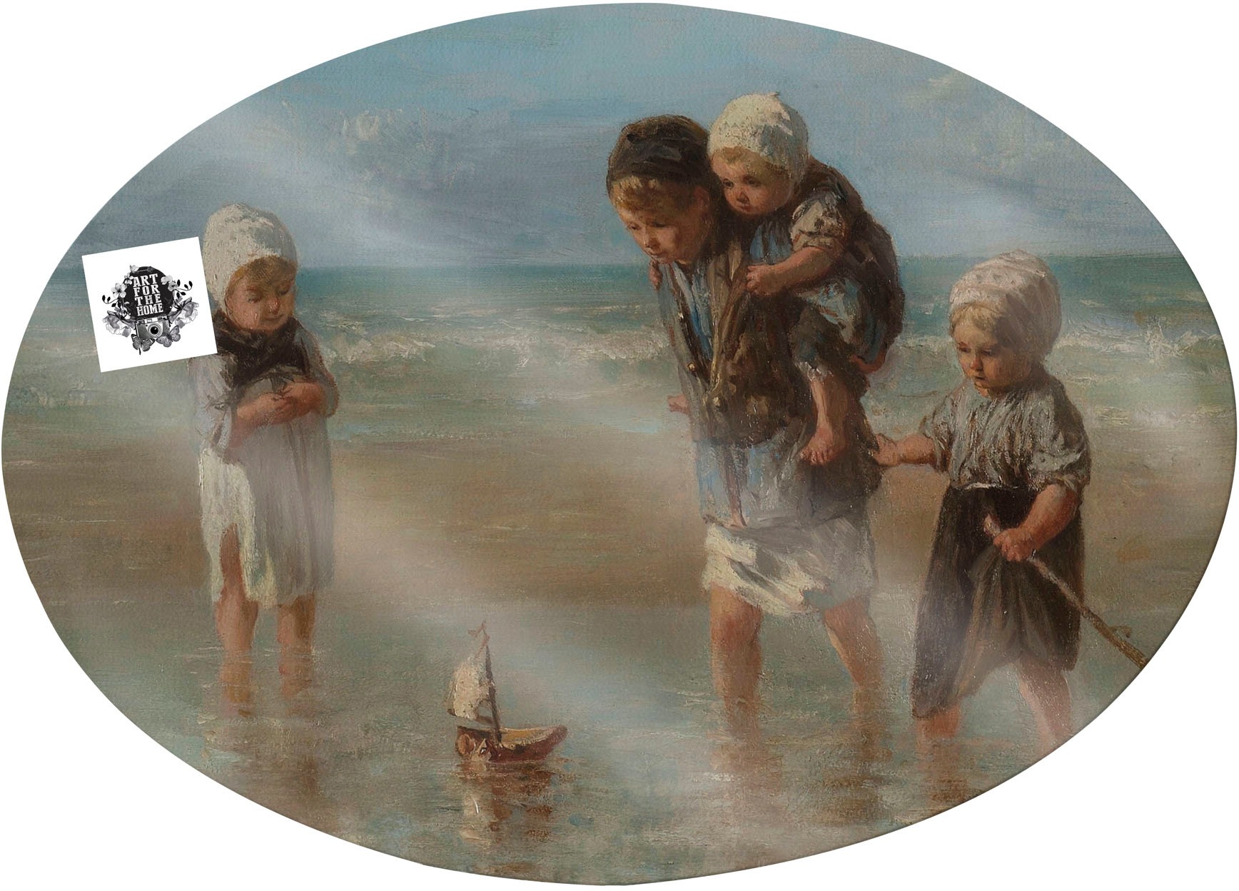 Art for the home Leinwandbild »Kinder Meer (Jozef Israëls)«, (1 St.)