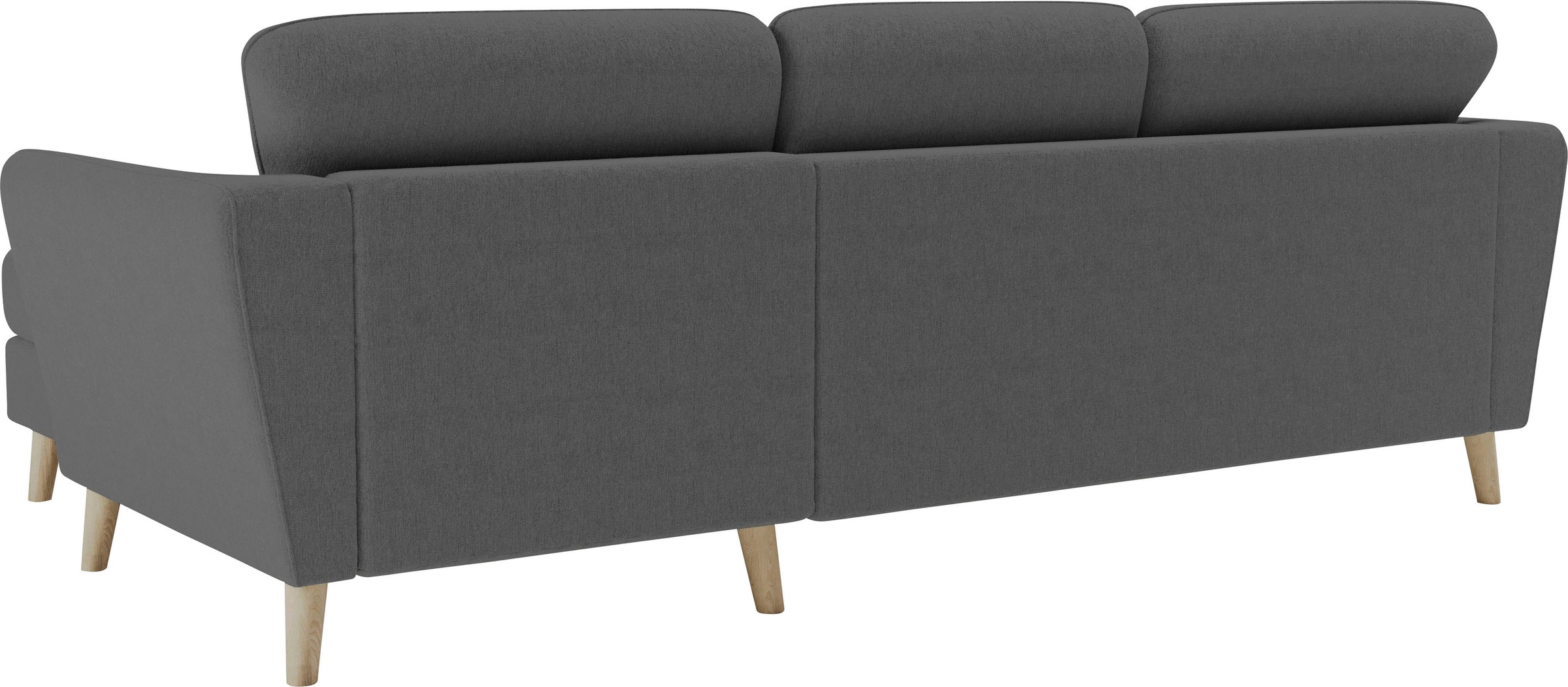 Home affaire Ecksofa »MARSEILLE (242/152cm),L-Form, Rec. rechts/links«, Massivholzbeine Eiche, Landhausstil, Wellenunterfederung
