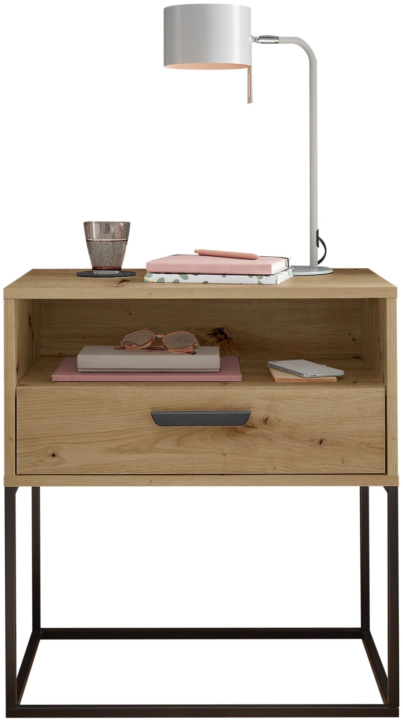 Schlafkontor Nachtkommode "Cudro Nachttisch auf Fußgestell" mit einem offen günstig online kaufen