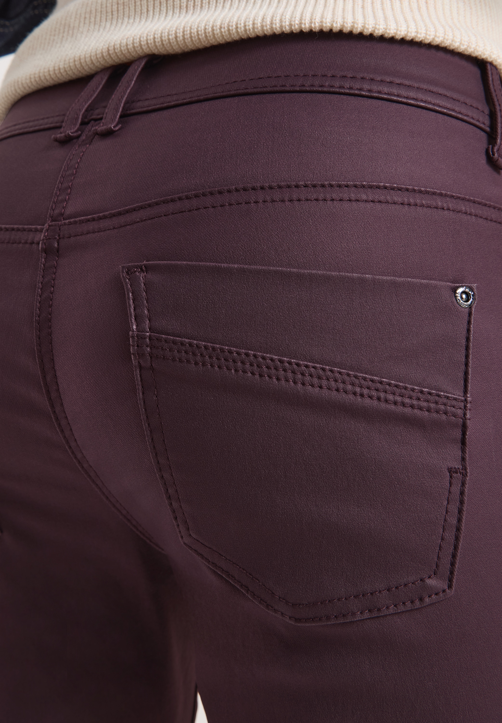 Cecil 5-Pocket-Hose »Style Toronto«  im Leder-Look, mit leicht glänzender Beschichtung