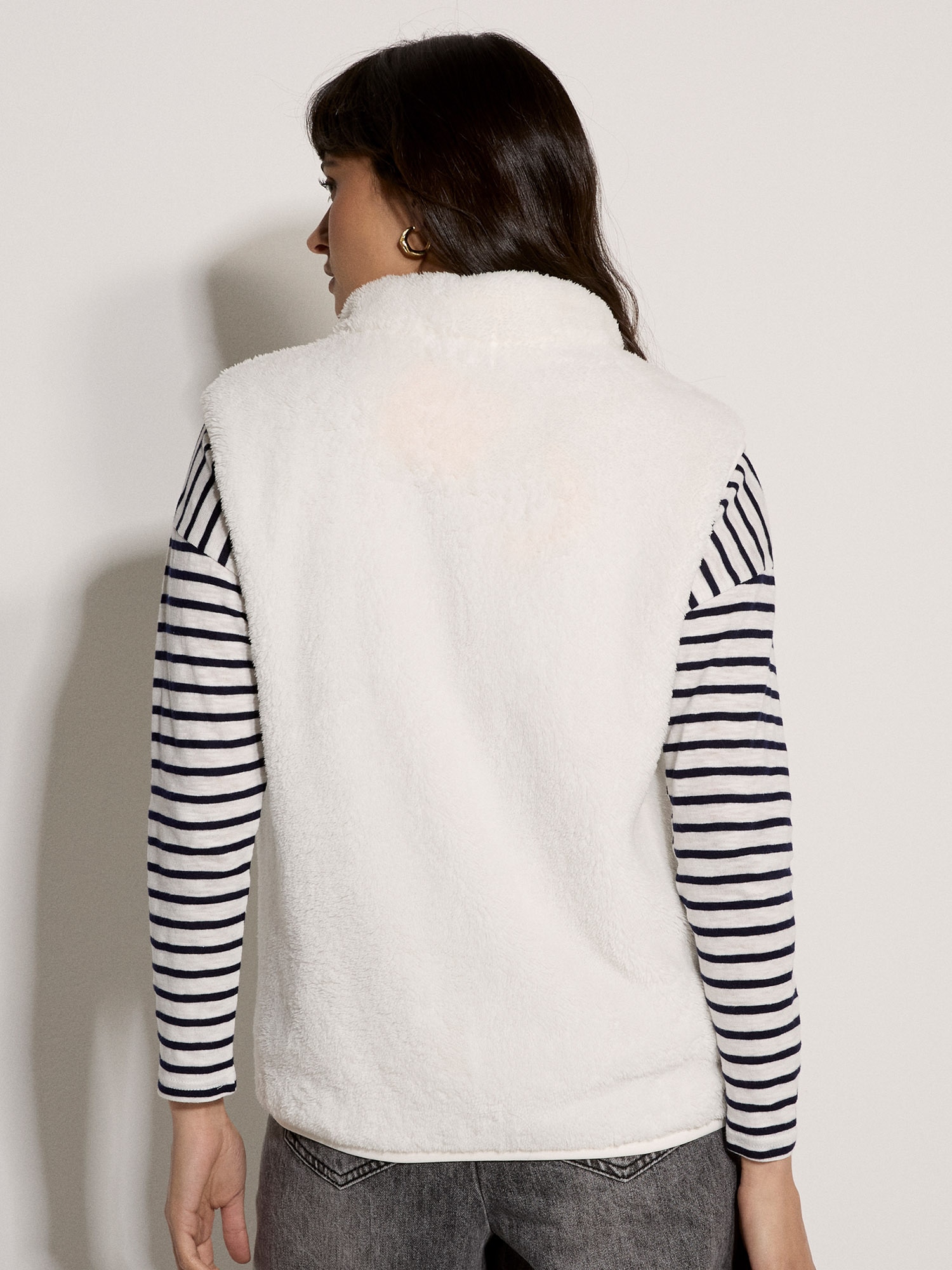 Apricot Strickjacke »Fleeceweste« mit durchgehendem Reißverschluss