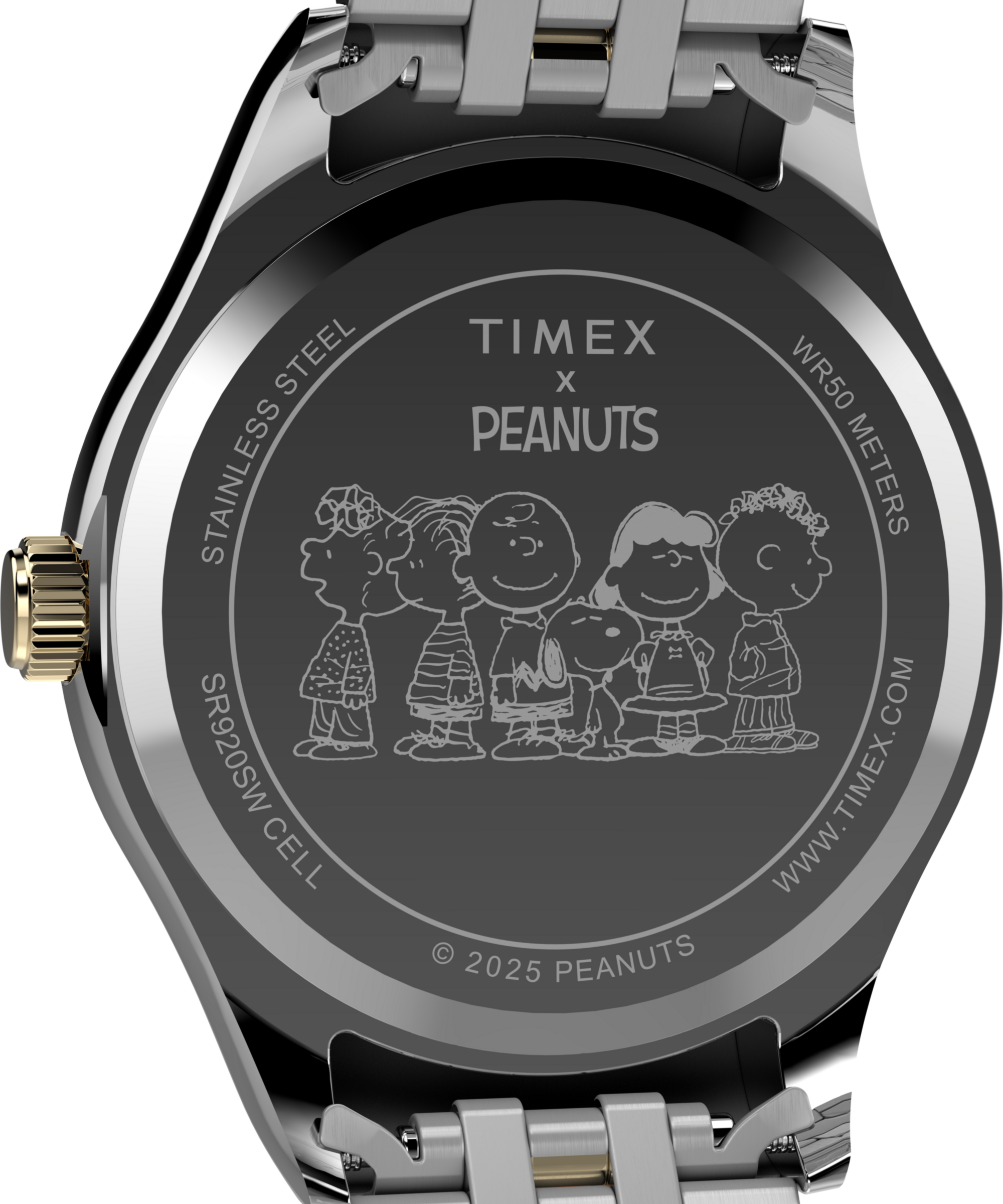 Timex Quarzuhr »TMEX x PEANUTS TIMEX LEGACY« Armbanduhr, Damenuhr, Edelstahlarmband, Datum, Leuchtzeiger