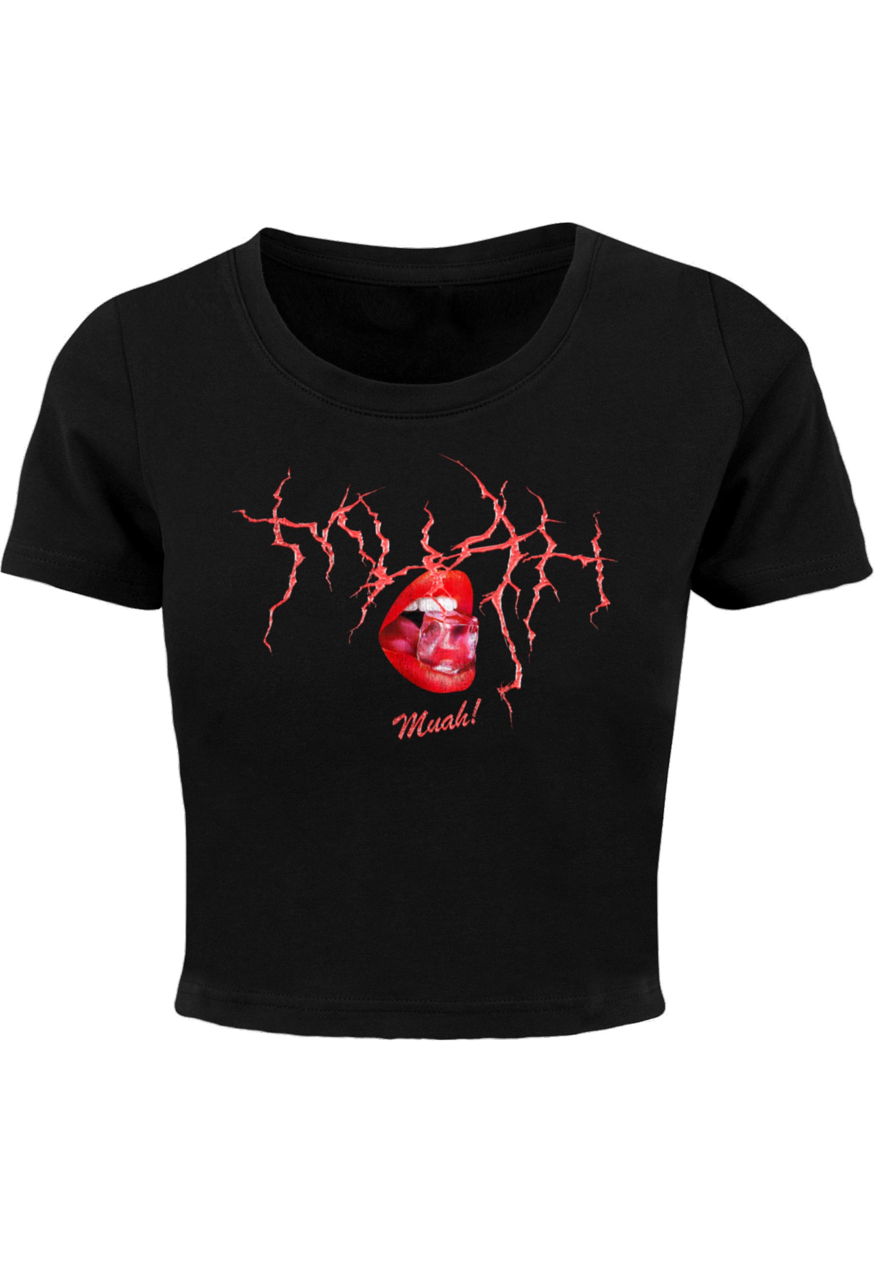 Miss Tee T-Shirt "Miss Tee Damen Muah Cropped Tee" 1 Stk.