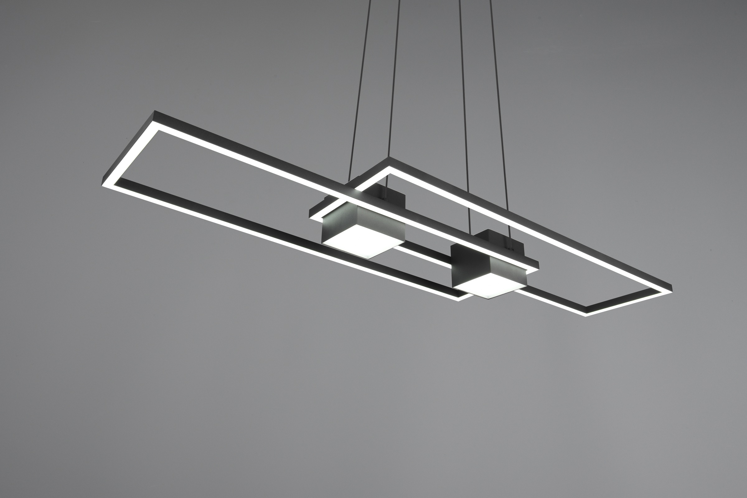 TRIO Leuchten LED Pendelleuchte »ALBANY, LED Hängelampe Wohnzimmer mit Fernbedienung, dimmbar, CCT«, 1 flammig, Leuchtmittel LED-Board | LED fest integriert, Lichtfarbe einstellbar, Memoryfunktion, Nachtlicht, up-and-down Licht