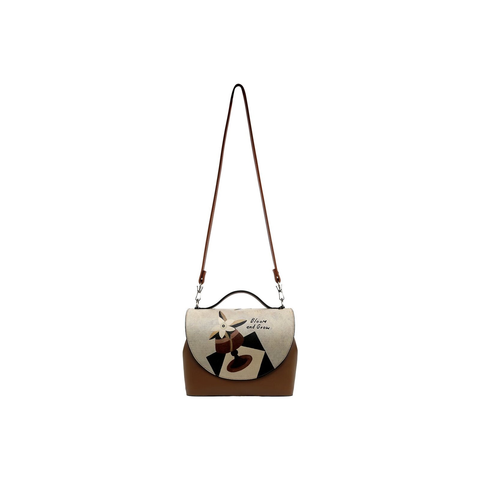 DOGO Henkeltasche »Handy Umhängetasche Bloom And Grow Schultertasche«, Handgefertigt
