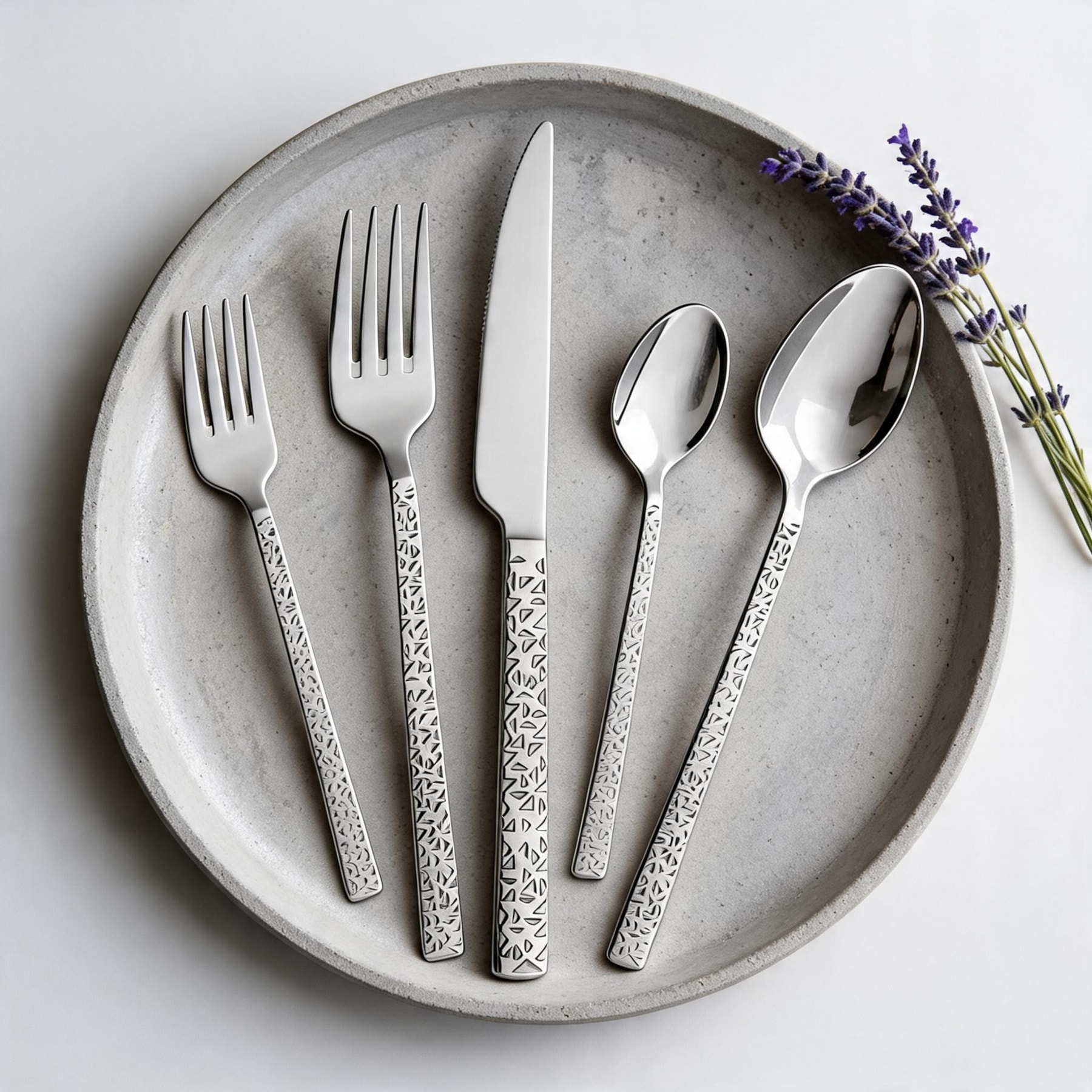 Mulex Besteck-Set »Siena, Besteckset mit 3 Multifunktionstüchern« Kratzfestes Besteck mit edlem Design und angenehmer Haptik