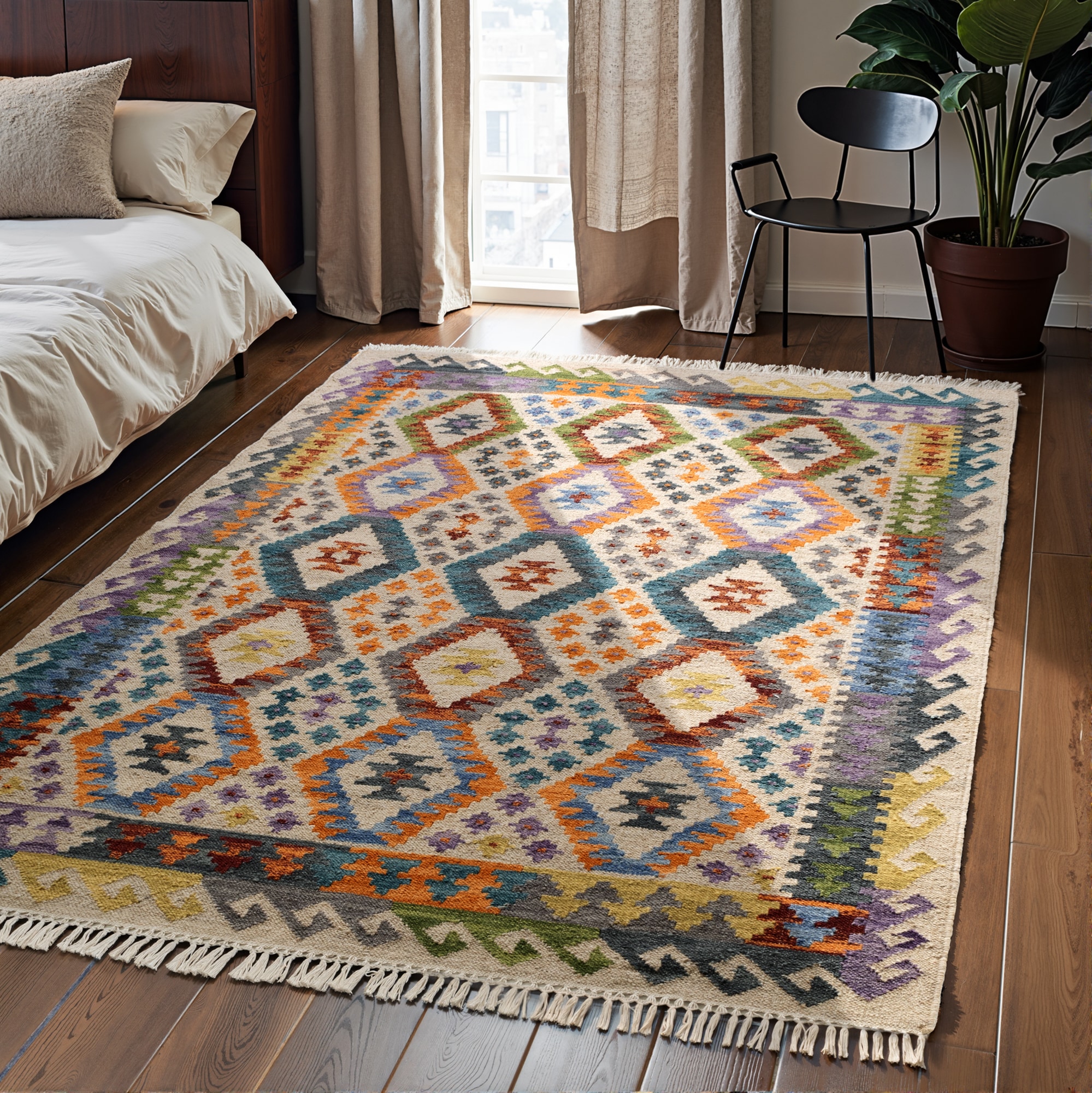 HANSE Home Teppich "Kelim Oasis" rechteckig 3 mm Höhe Wolle, Baumwolle, Nat günstig online kaufen