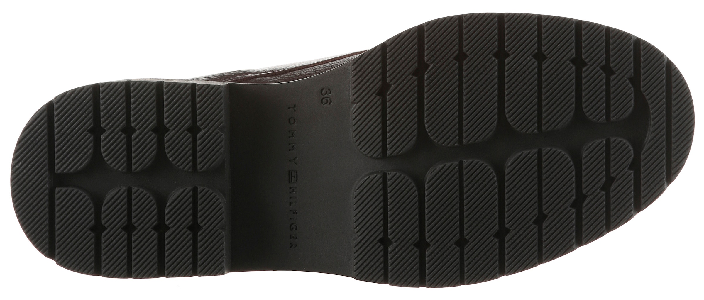 Tommy Hilfiger Schnürboots »TH PLAQUE PEBBLE LACE BOOT WARM«  , Blockabsatz, Schnürstiefelette mit TH-Schmuckelement an der Ferse