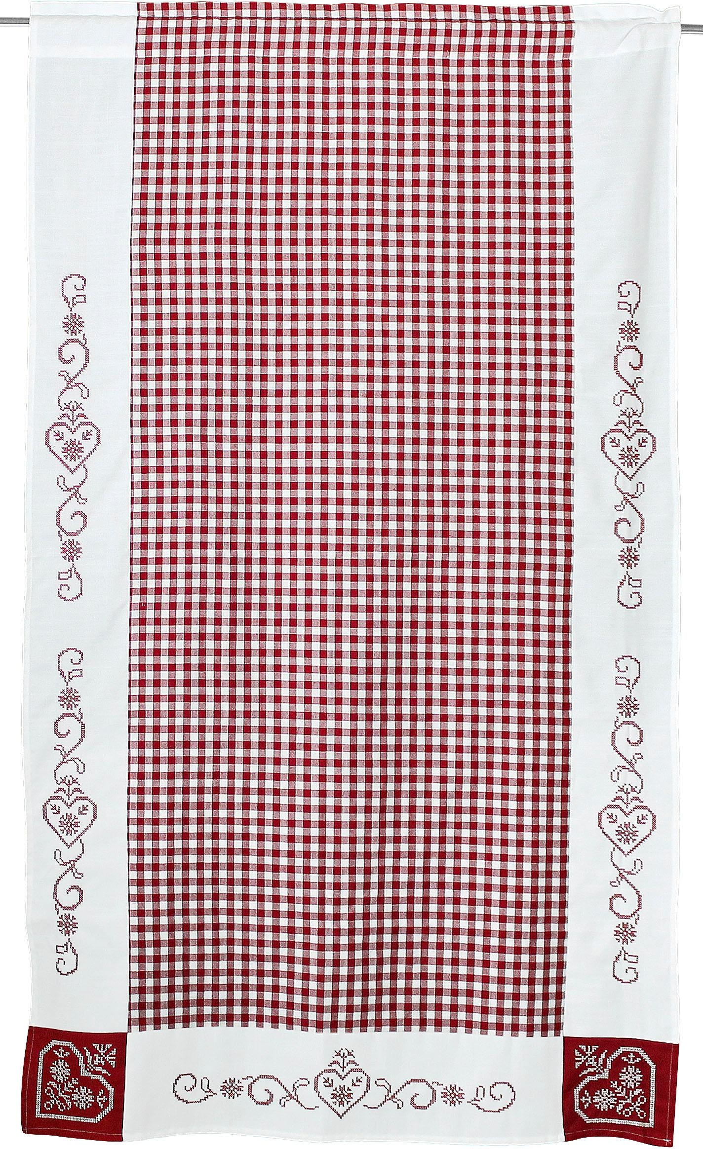 HOSSNER - ART OF HOME DECO Gardine "Kulm" Stangendurchzug 2 Stk. tlg. Landh günstig online kaufen