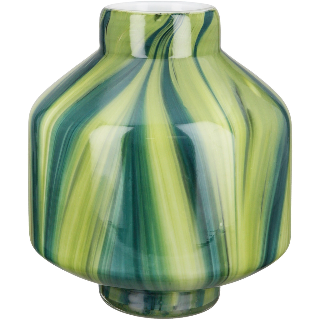 GILDE Tischvase »Verdo, Höhe ca. 22 cm«, (1 St.), dekorative Vase aus Glas, Blumenvase