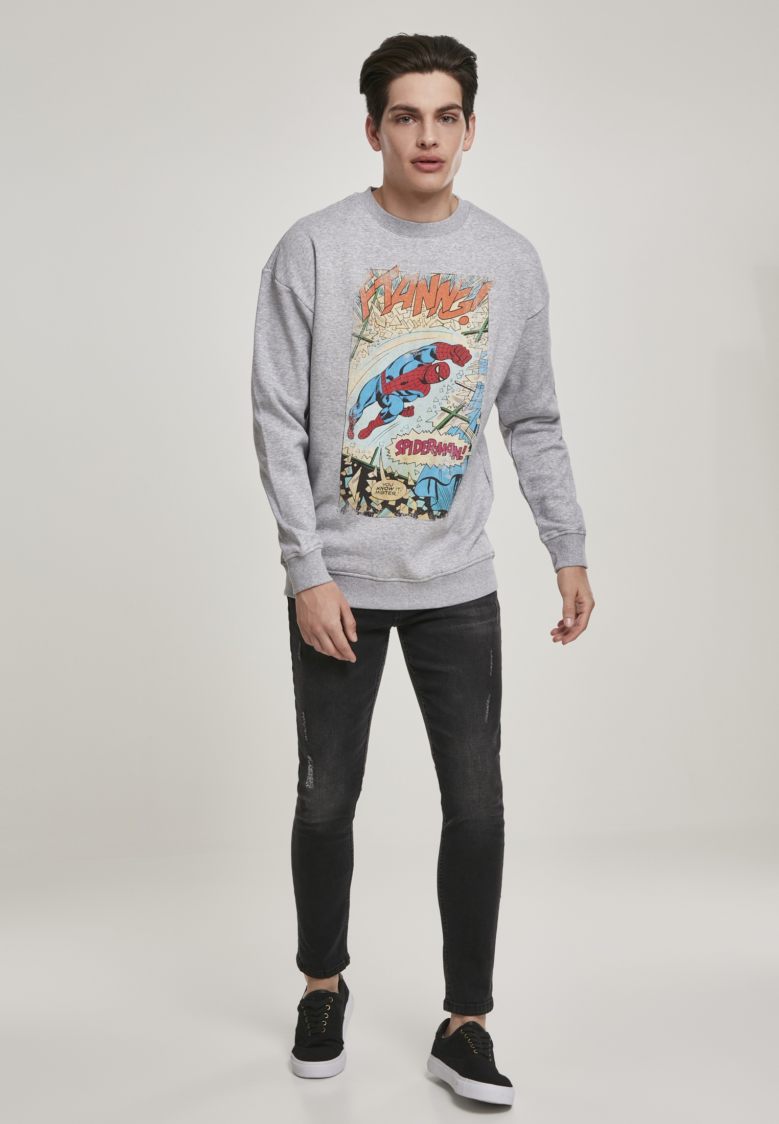 Merchcode Rundhalspullover »Merchcode Herren Spiderman Ftanng Crewneck«, (1 tlg.)