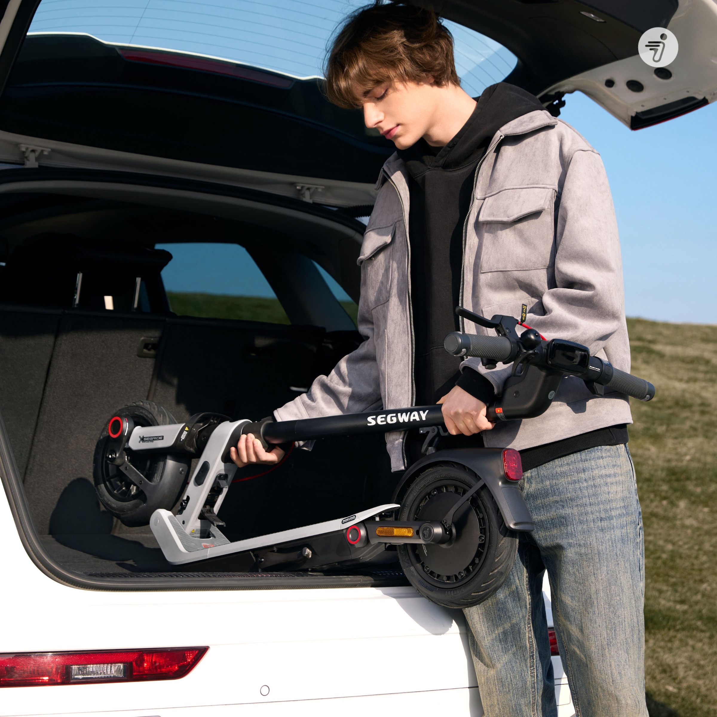 Segway E-Scooter »E3 D«, Schlauchlose selbstabdichtende Reifen