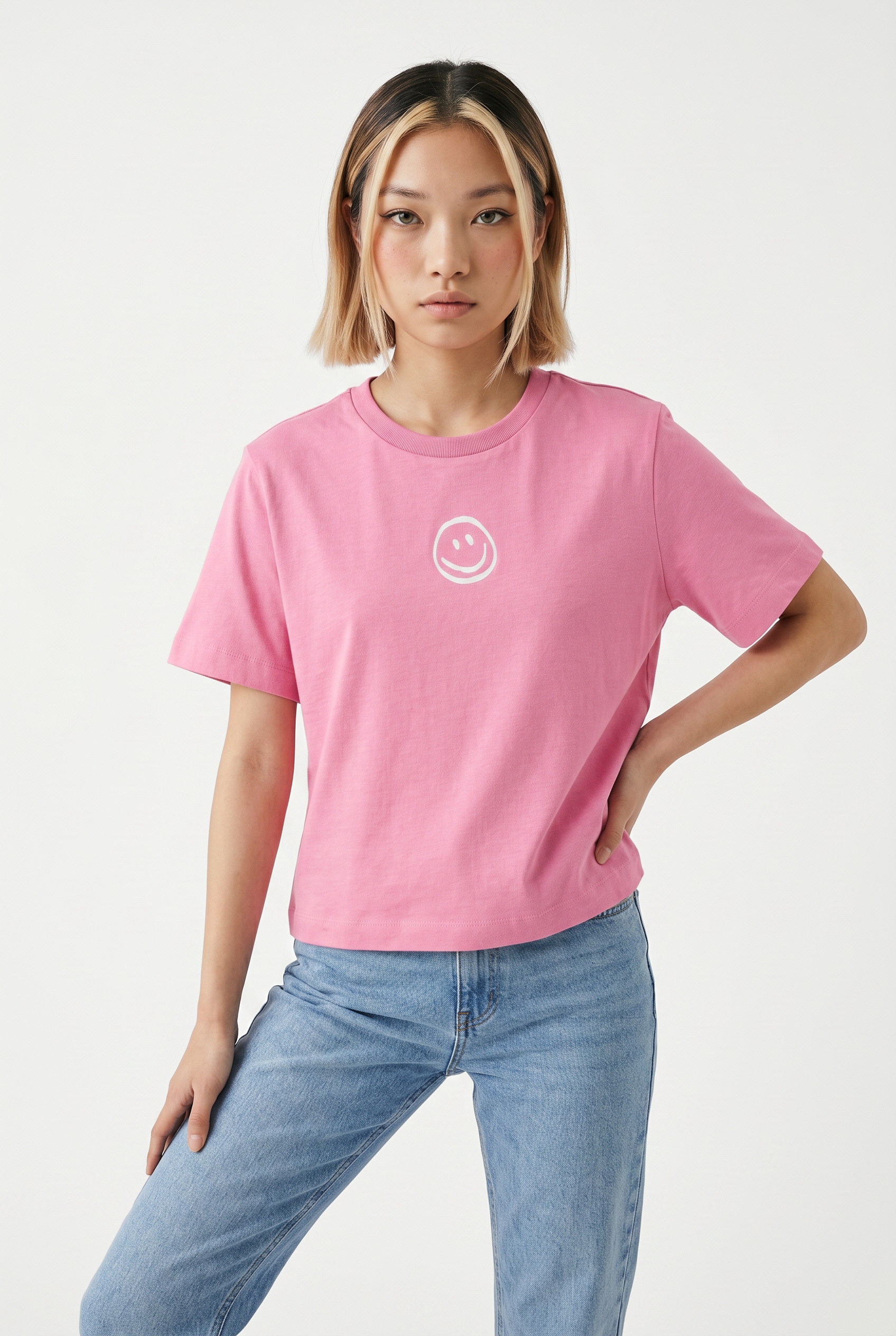 Vero Moda "VMSARA METTE SS TOP BOX JRS GA NOOS" Baumwolle, regular fit