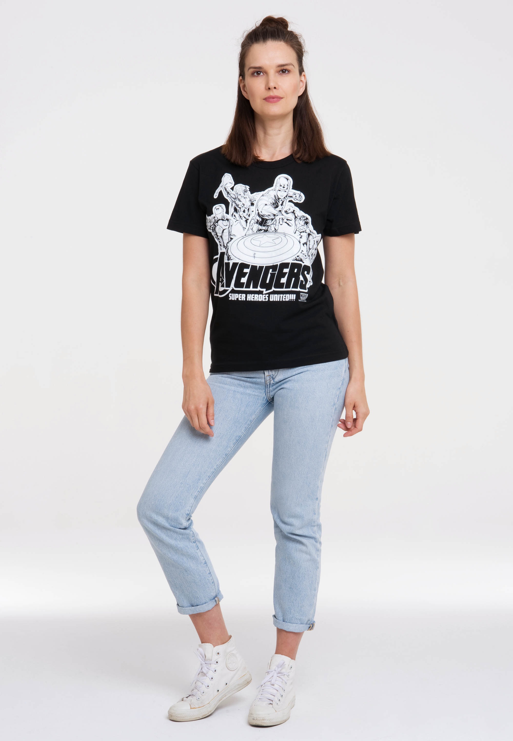 LOGOSHIRT T-Shirt »Marvel Comics - Avengers«, mit lizenziertem Print