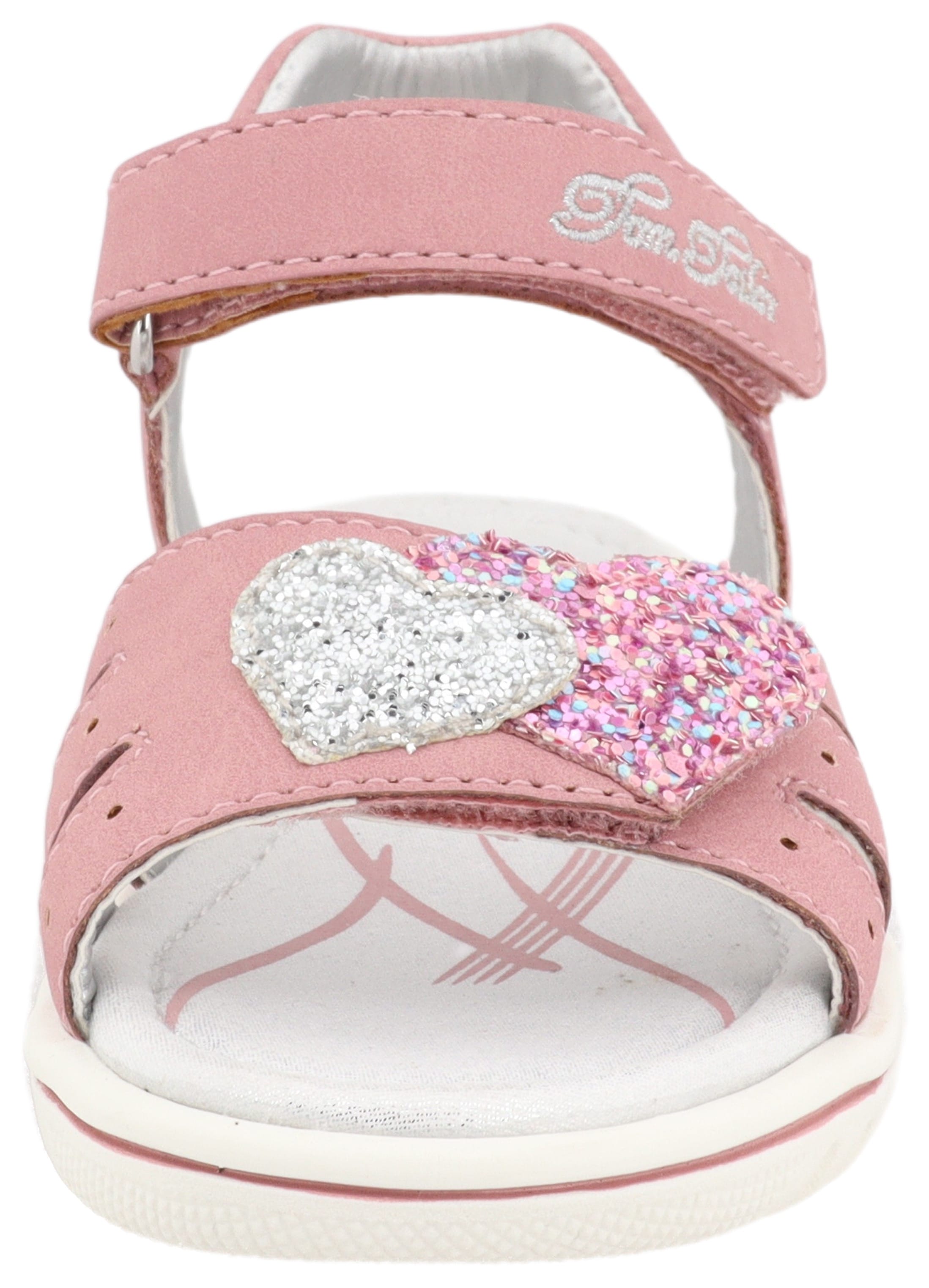 TOM TAILOR Sandale, Festtagsschuh, Klettschuh, Sommerschuh mit Glitzer-Herzen